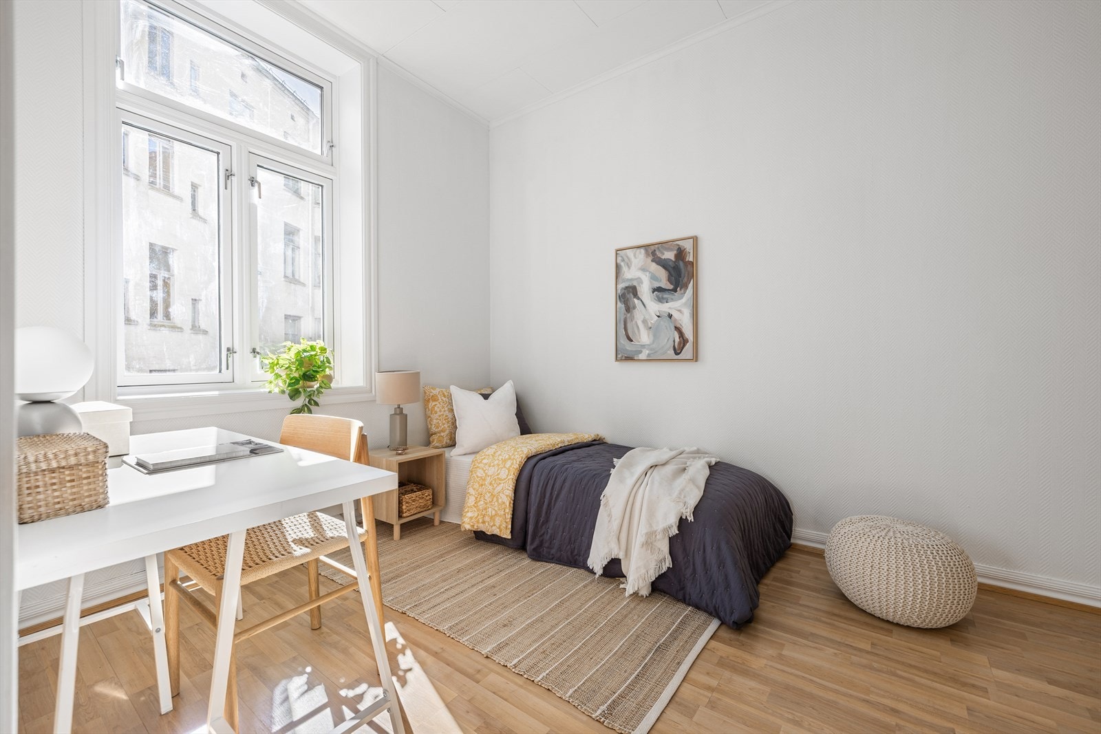 Også dette rommet vender ut mot skjermet bakgård. Galleribilde