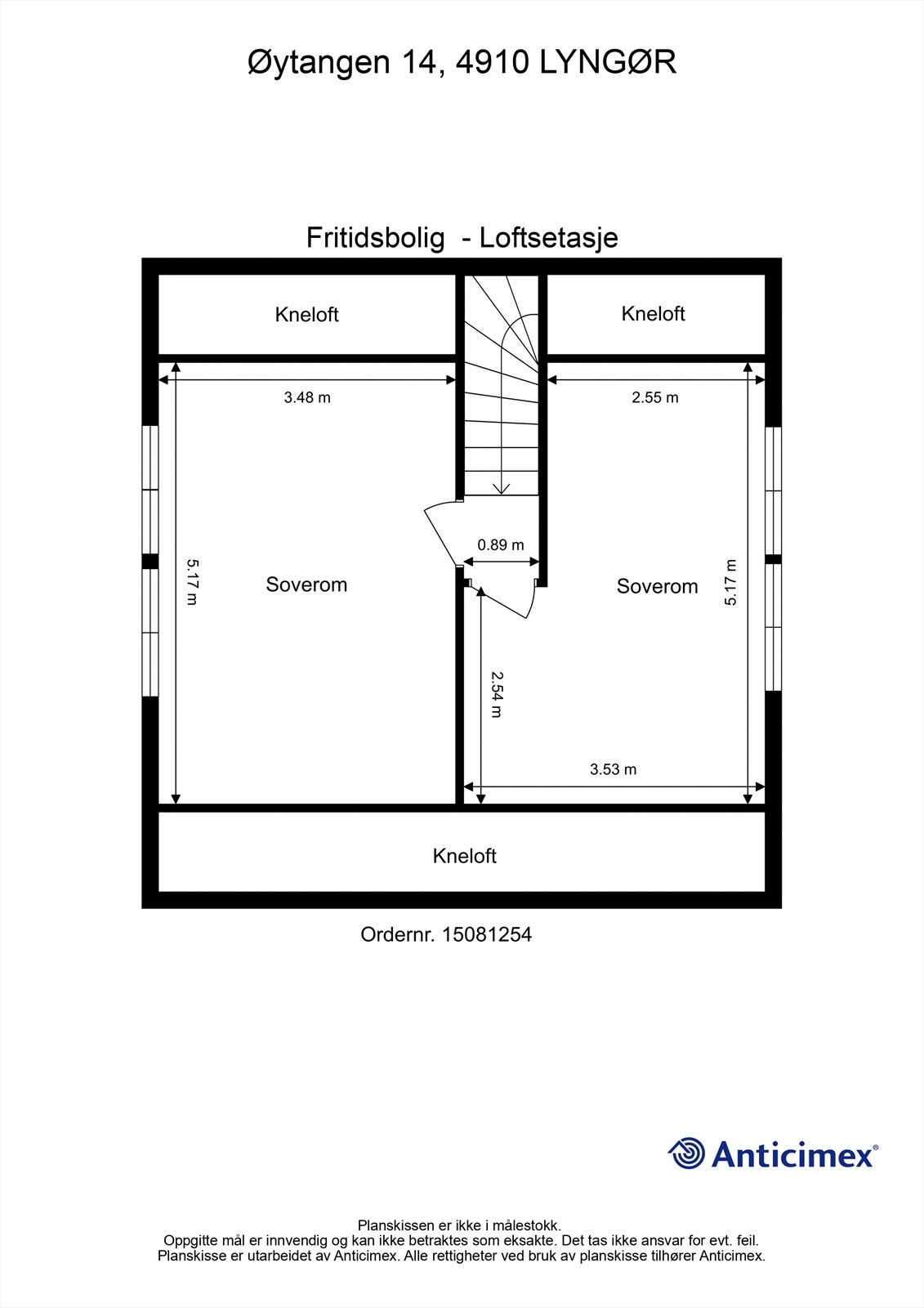 Plantegning loftsetasje Galleribilde