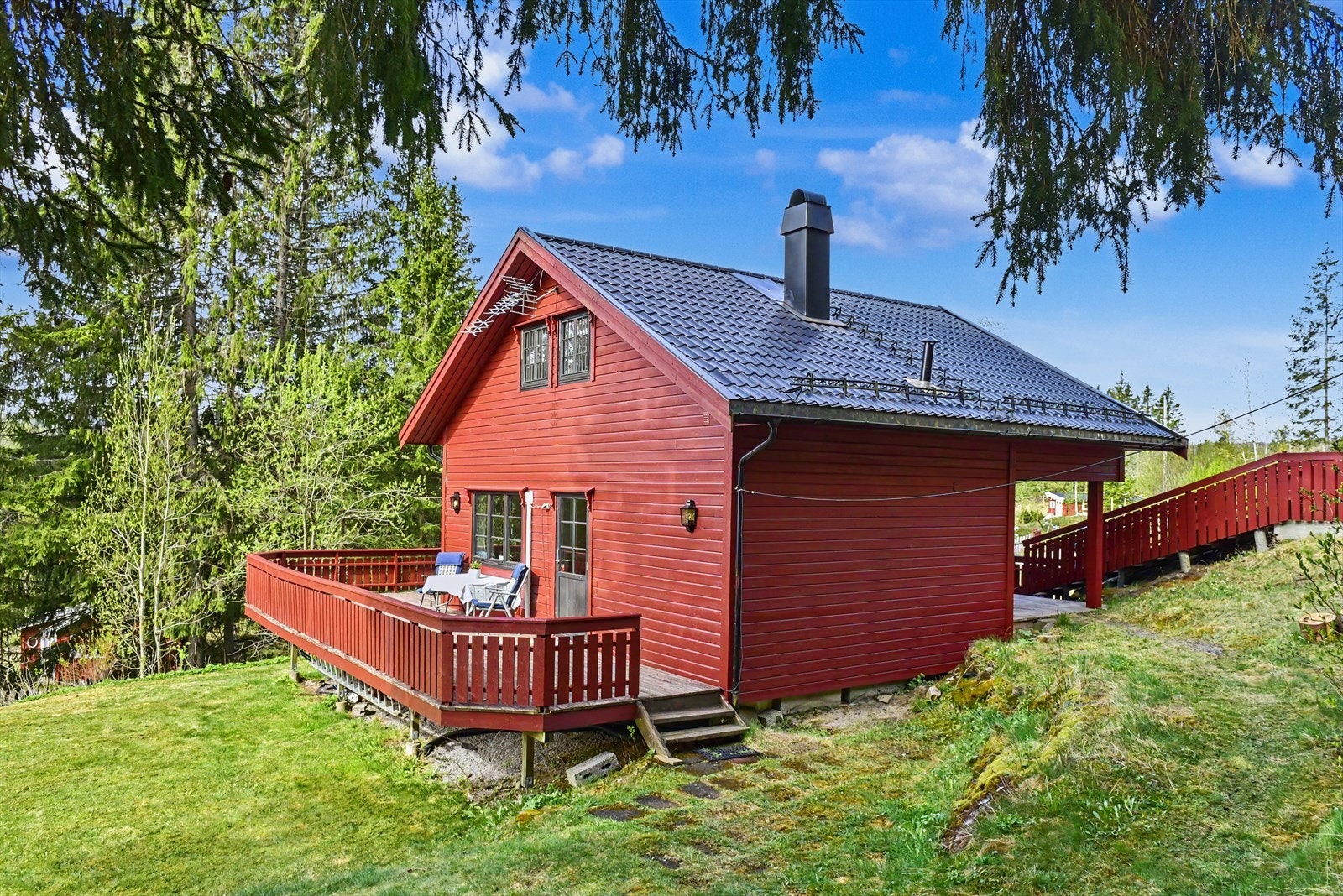 Eiendommen har egen vannforsyning fra privat borrehull og et Biovac minirenseanlegg. Galleribilde