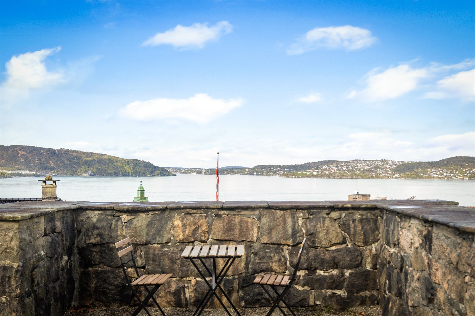 - Fantastisk panorama utsikt over byfjorden - Galleribilde