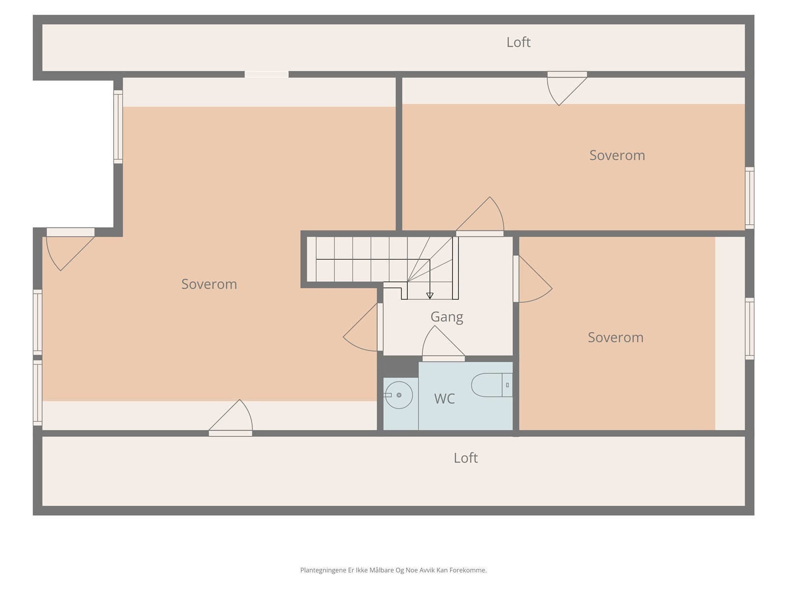 Plantegning loftsetasje Galleribilde