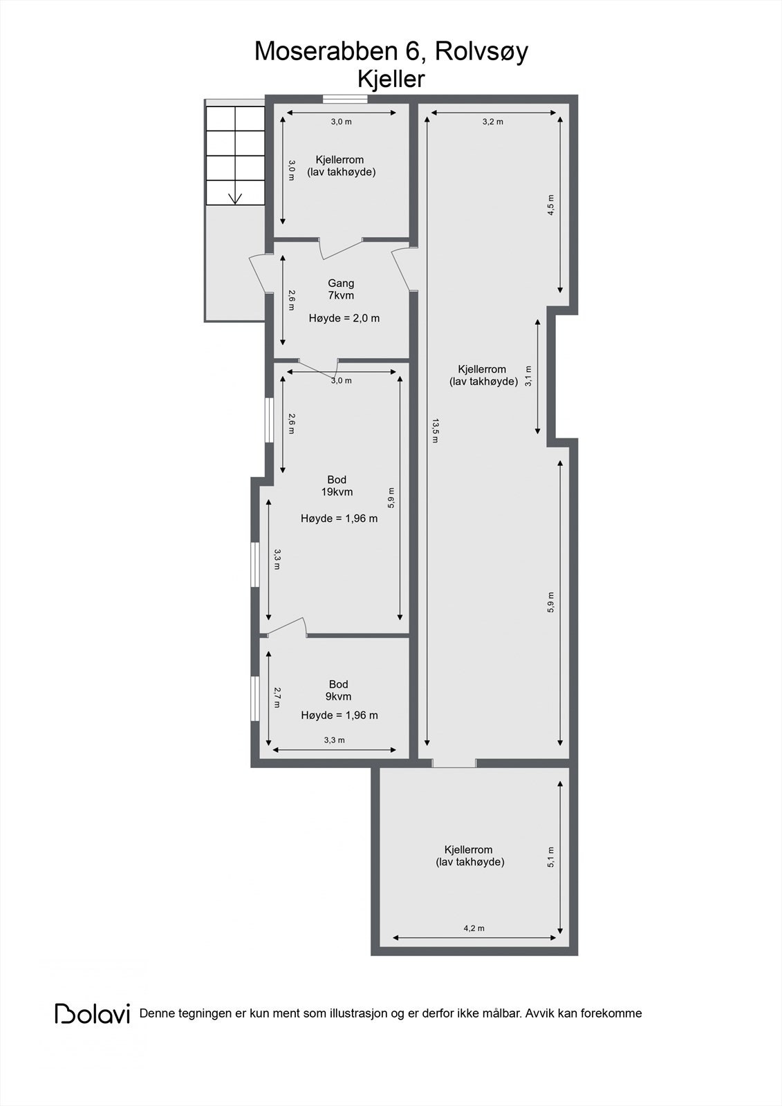 Plantegning, kjelleretasje Galleribilde