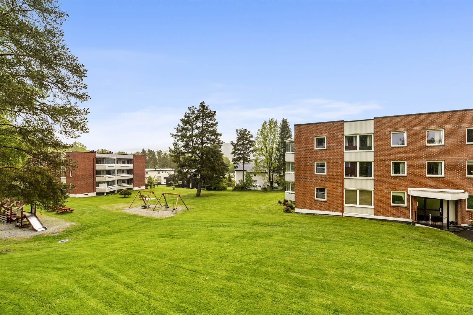 Flotte grøntområder pryder borettslaget. Galleribilde