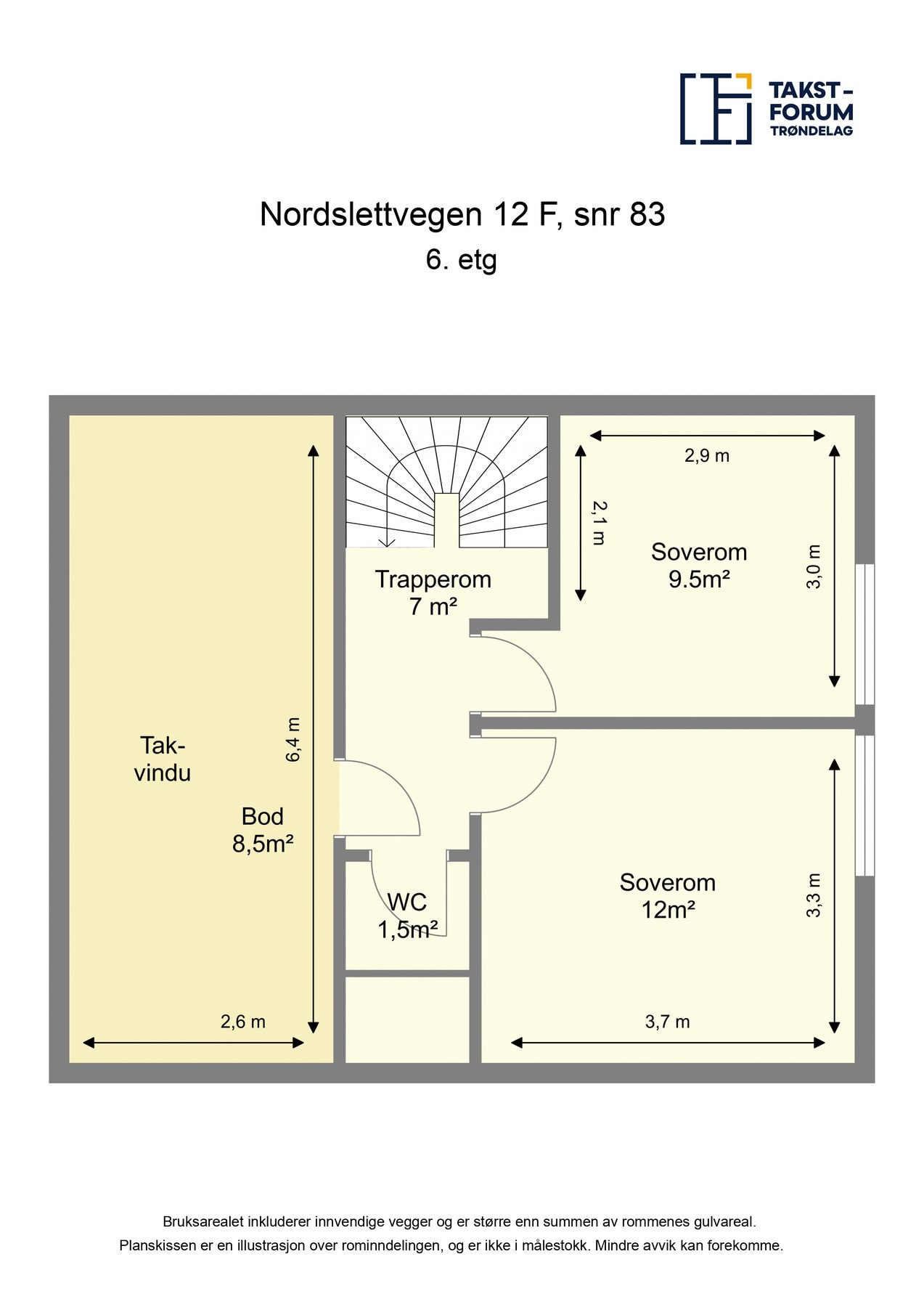 Planskisse 6 etg. Galleribilde
