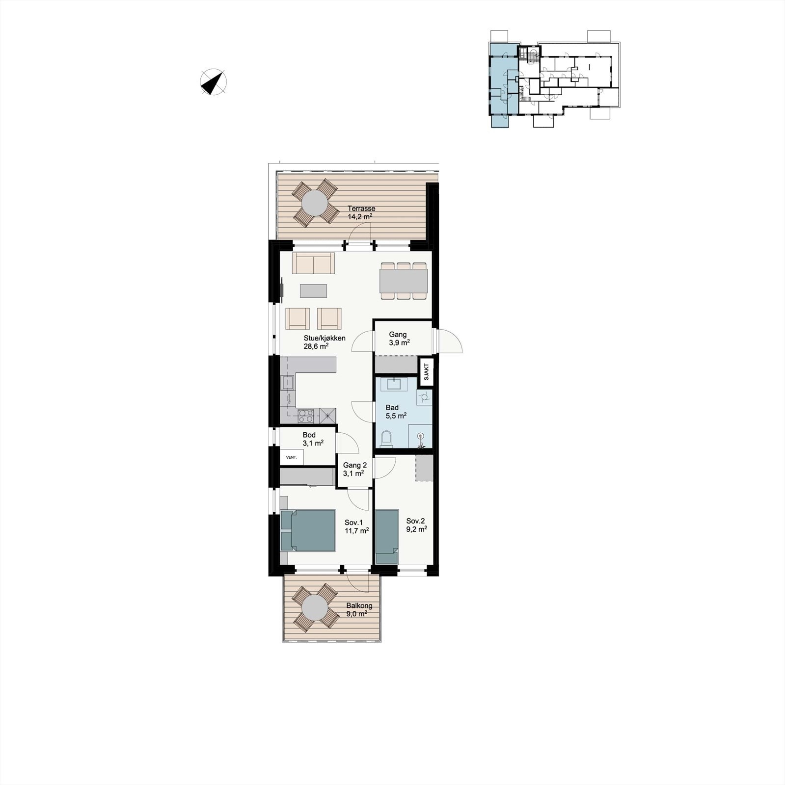 Plantegning leil 603 Galleribilde