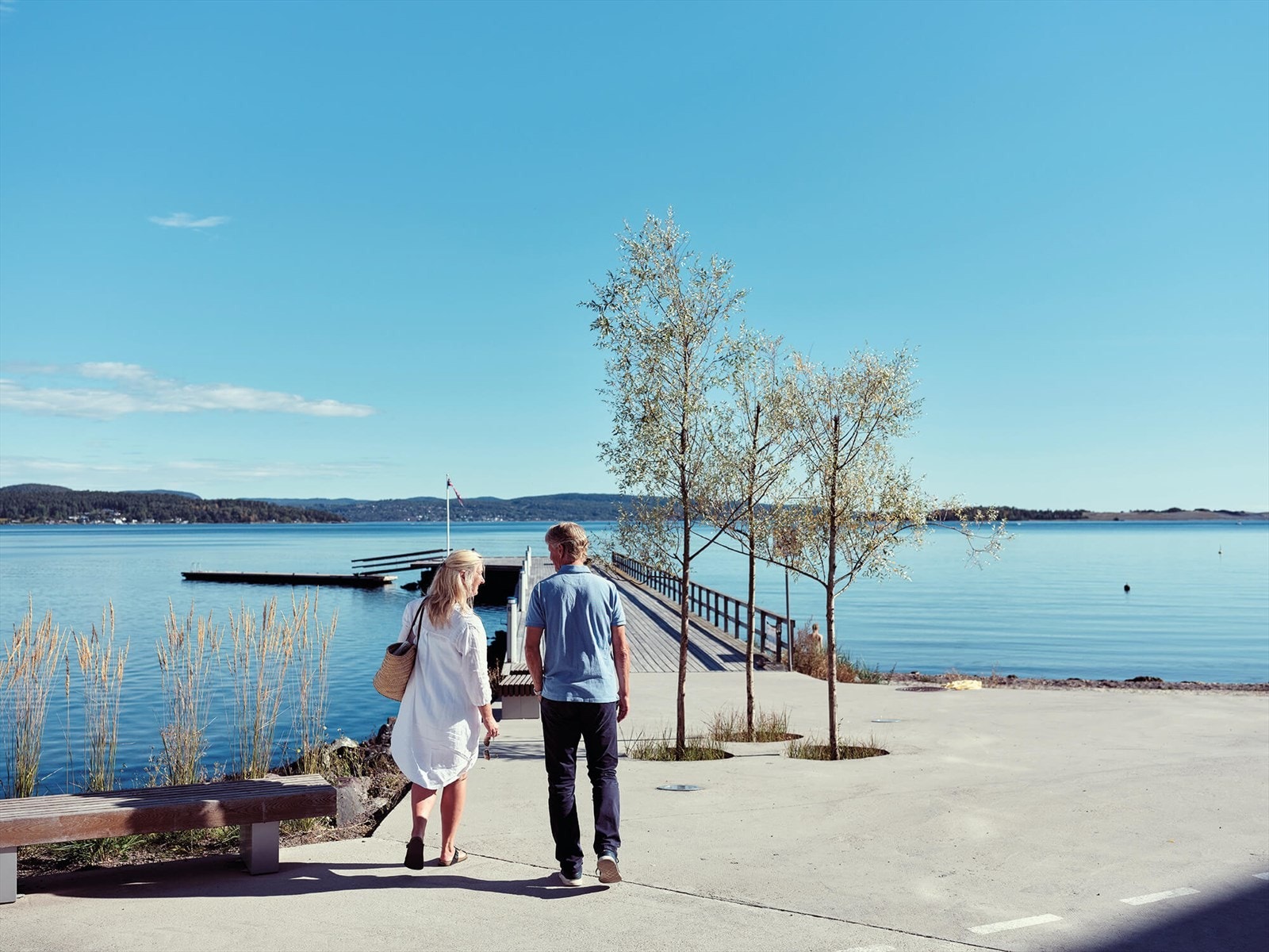 Brygge rett på nedsiden av Strandholmen Galleribilde