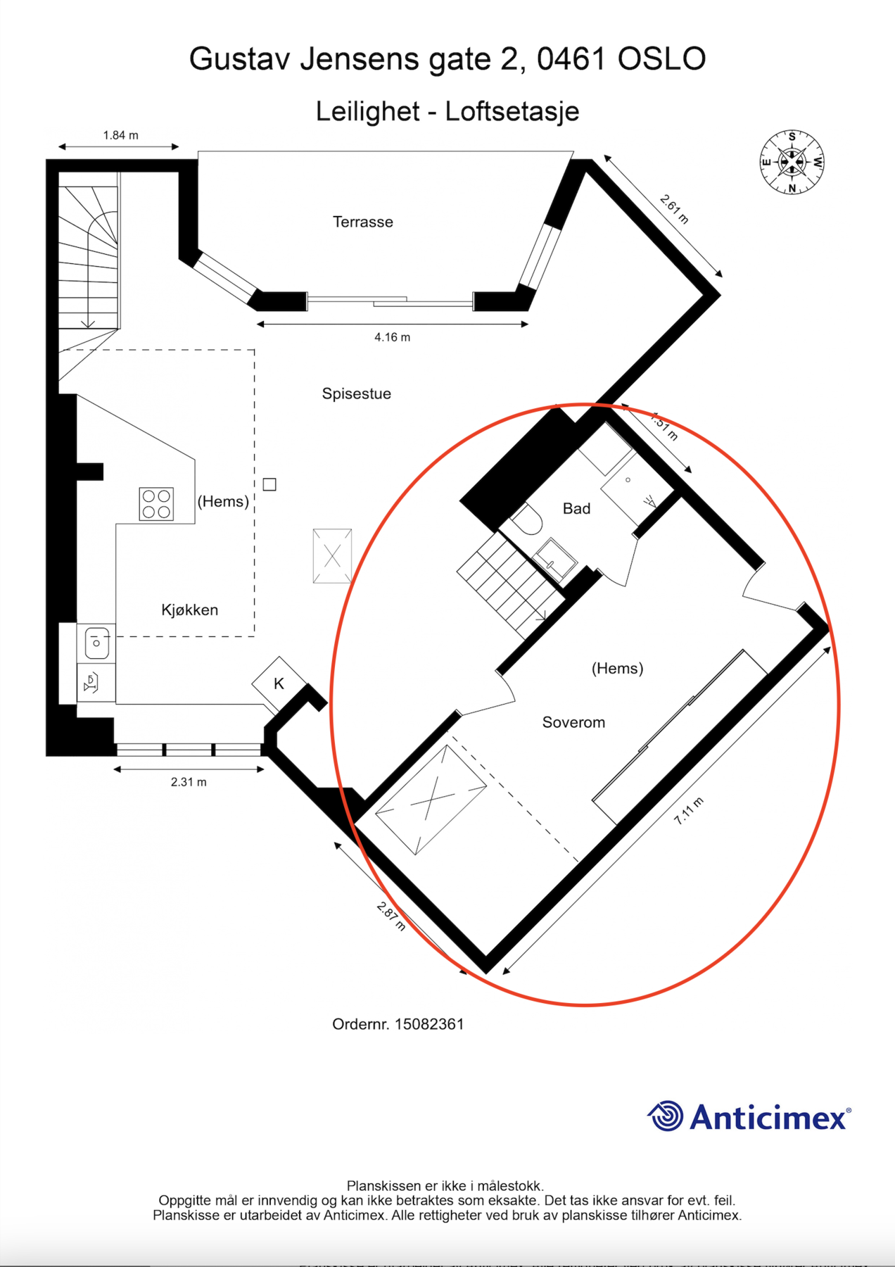 Nå skal vi se på delen som ble bygget på i 2019. Vi har ringet rundt den her, så skjønner du litt hvor vi mener. Galleribilde