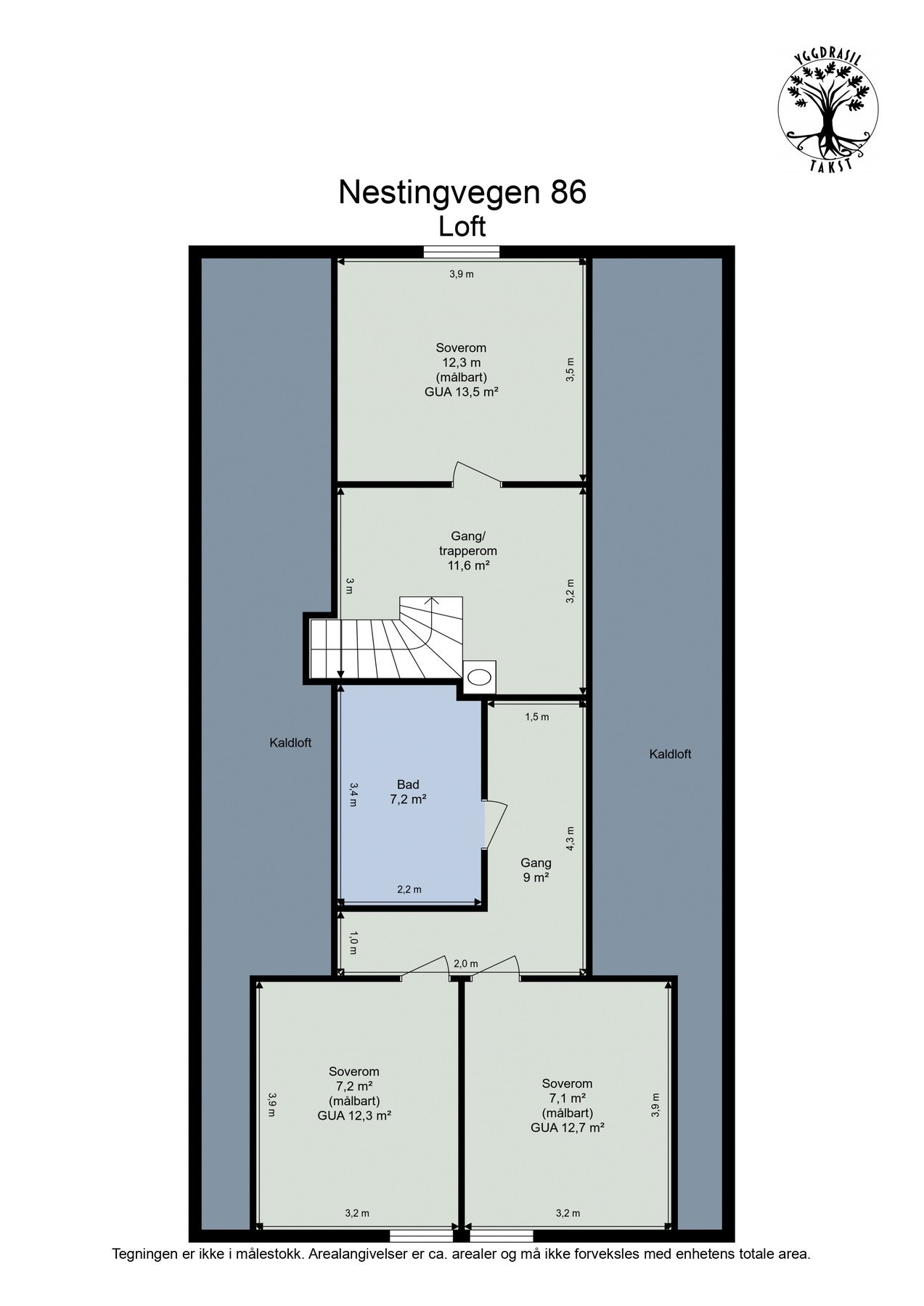 Plantegning - Loft Galleribilde