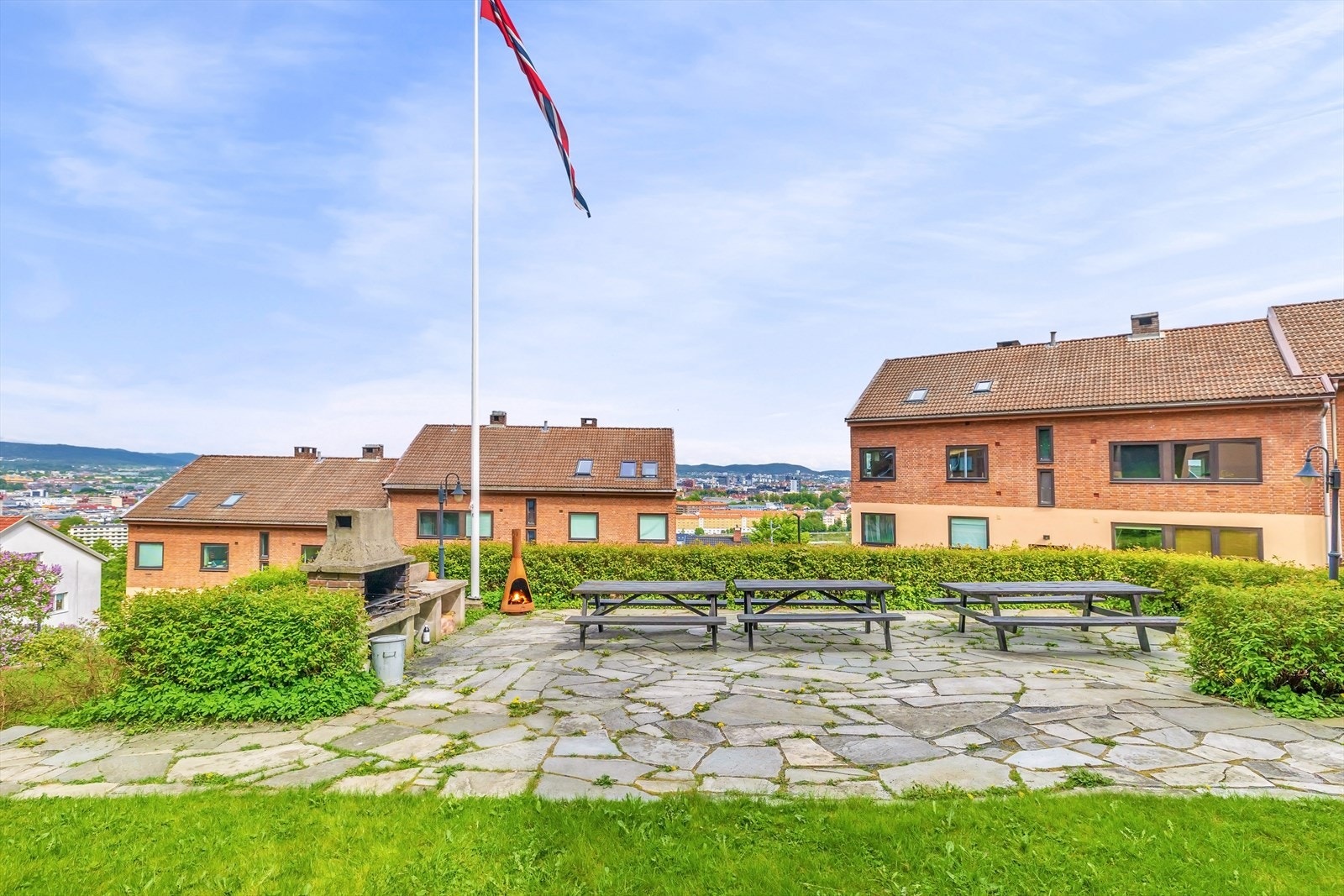 Felles uteområder kan reserveres via Vibbo-løsning. Galleribilde