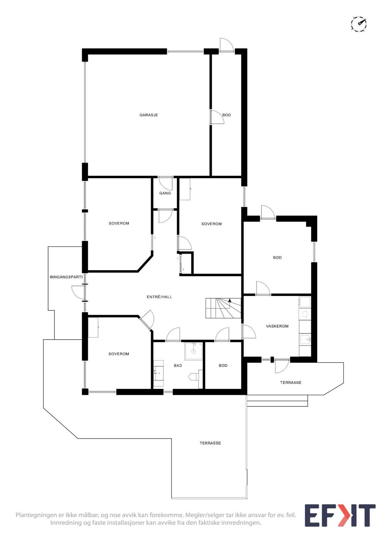 2D Plantegning - 1.etasje. Galleribilde