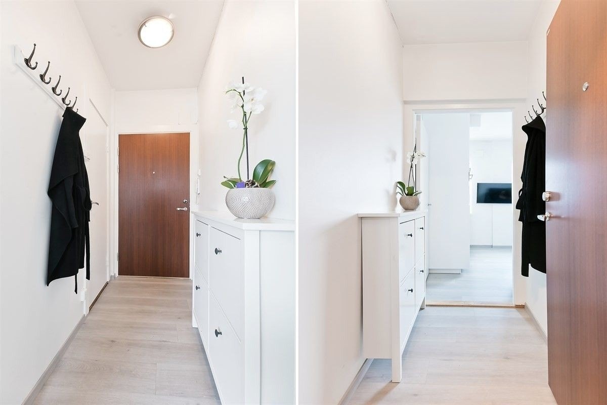 Gang/entré med plass til sko og ytterklær (nåværende møblering avviker noe fra bildene se oversikt i annonsetekst). Galleribilde