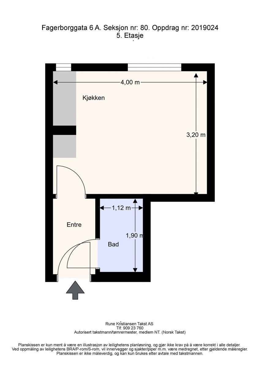Leilighetens planløsning. Galleribilde