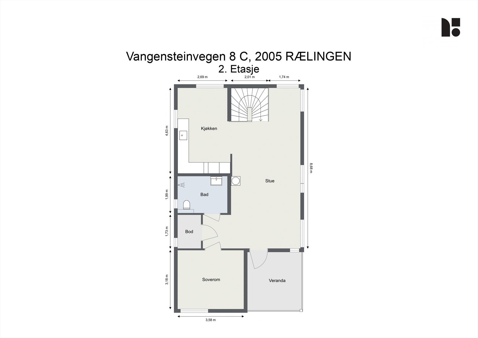Plantegning - 2. etasje Galleribilde