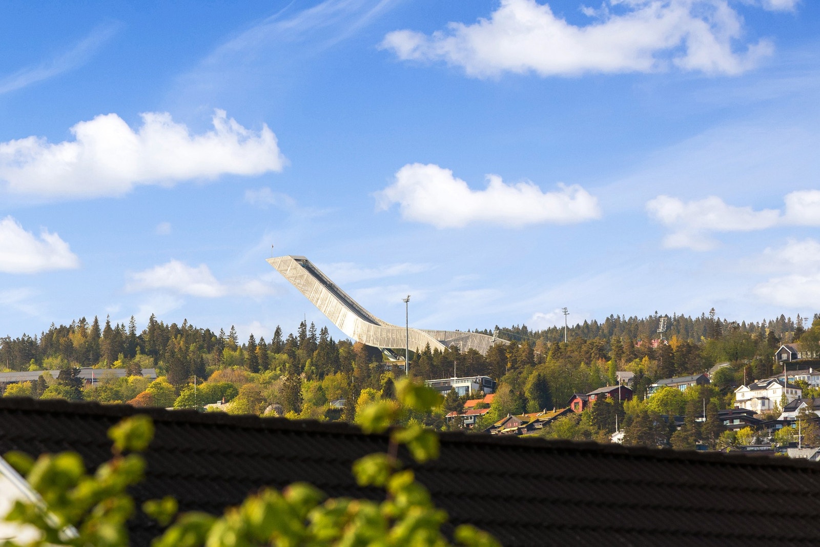 Hyggelig utsyn mot Holmenkollen Galleribilde