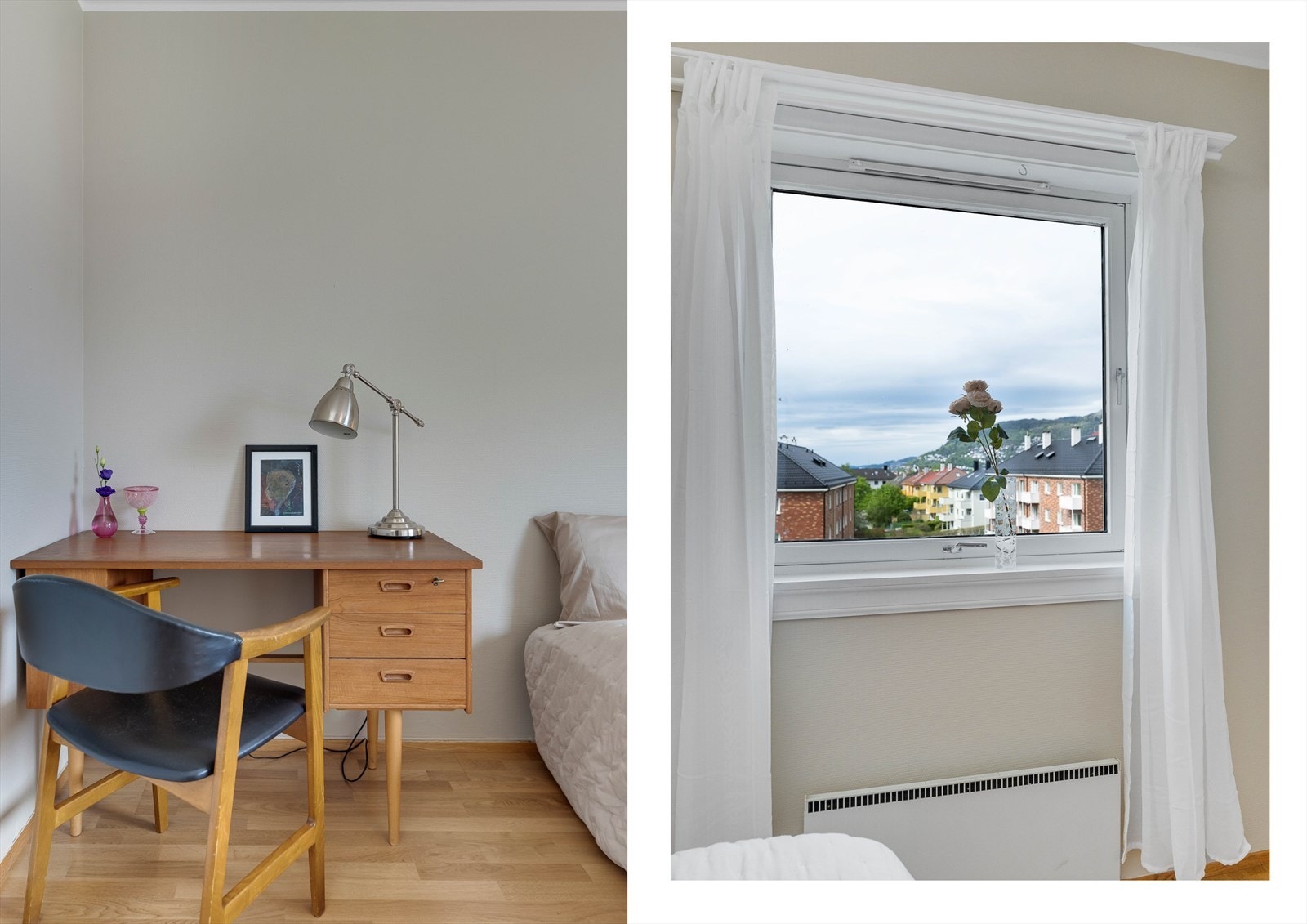 Fra soverommet er det nydelig utsikt mot Fløyen og Bergensdalen. Galleribilde