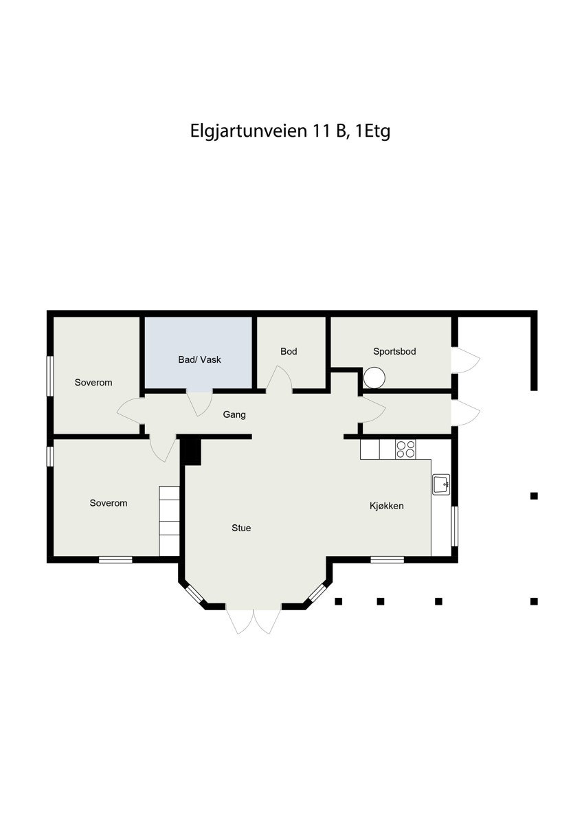 Planskisse under etasje- utleiedel Galleribilde