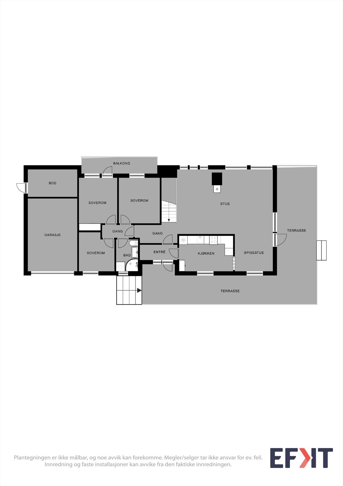 Plantegning 1. etasje Galleribilde