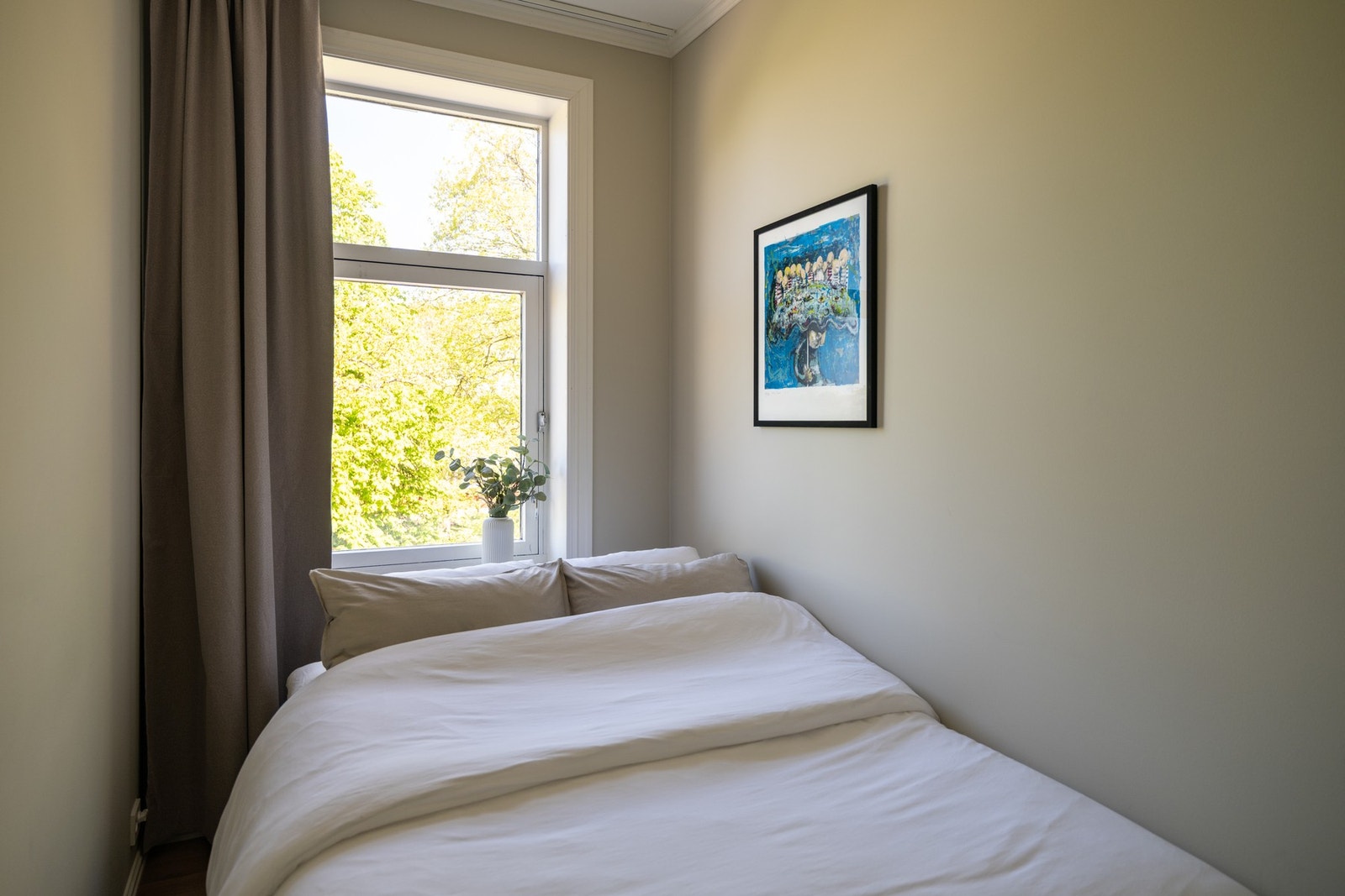 Det minste soverommet har også plass til dobbeltseng. Galleribilde