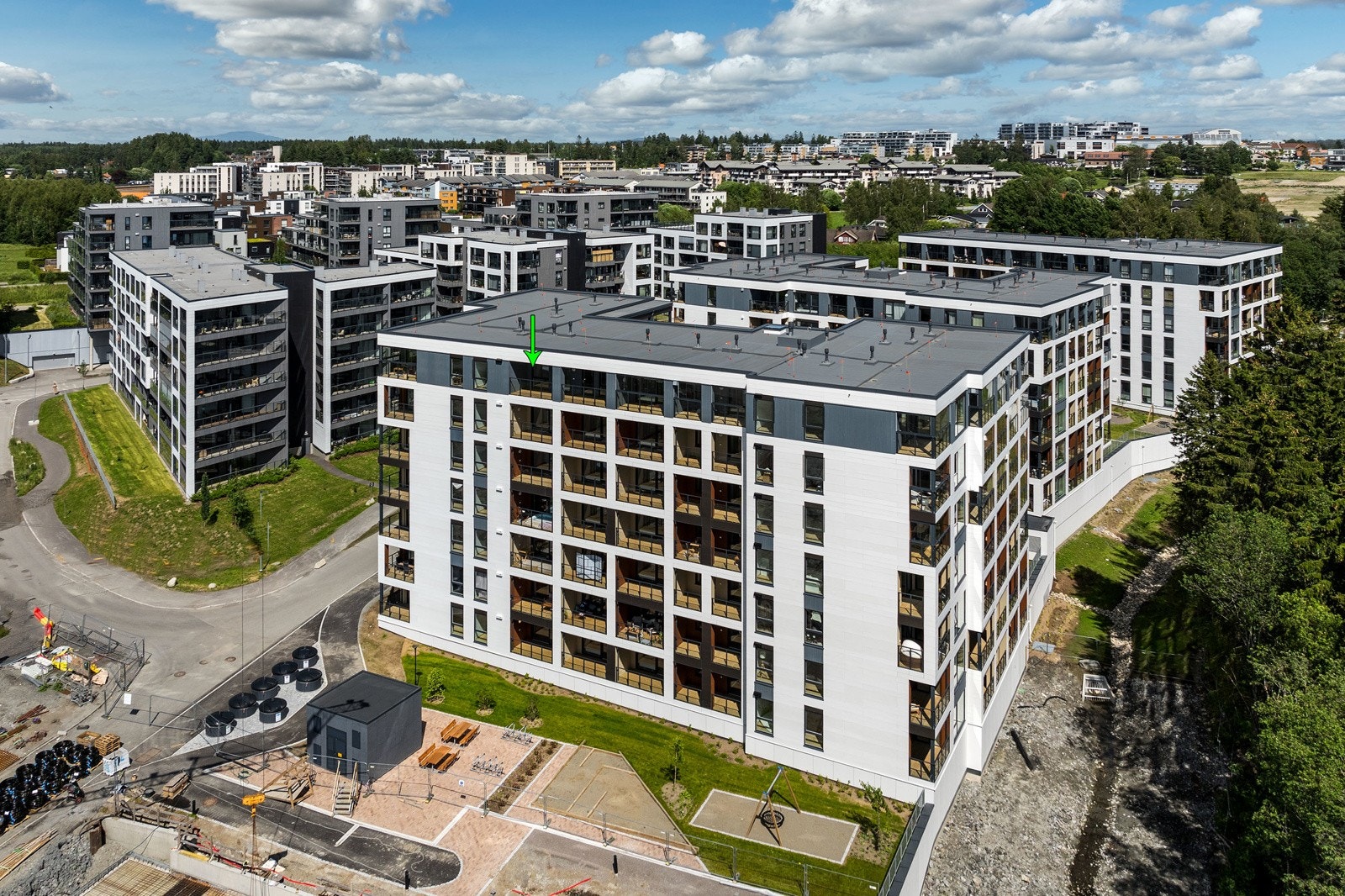 Bygg L består av 76 boligenheter, nyoppført i 2025 Galleribilde
