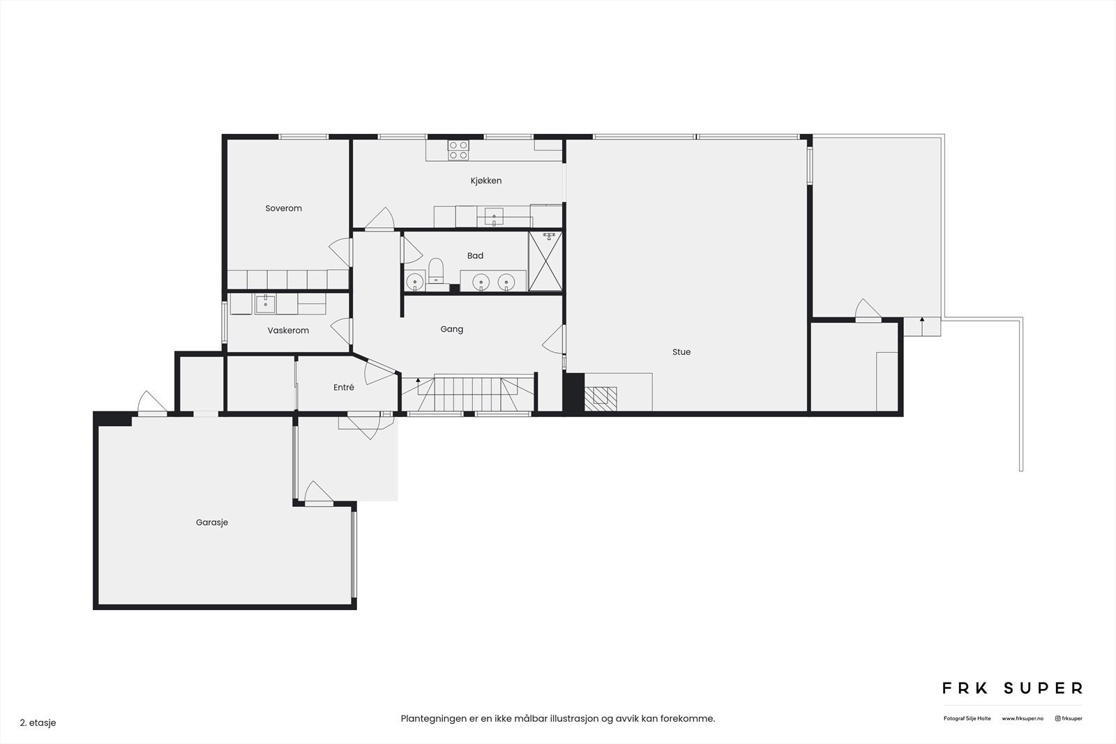 Plantegning hovedatasje. Galleribilde