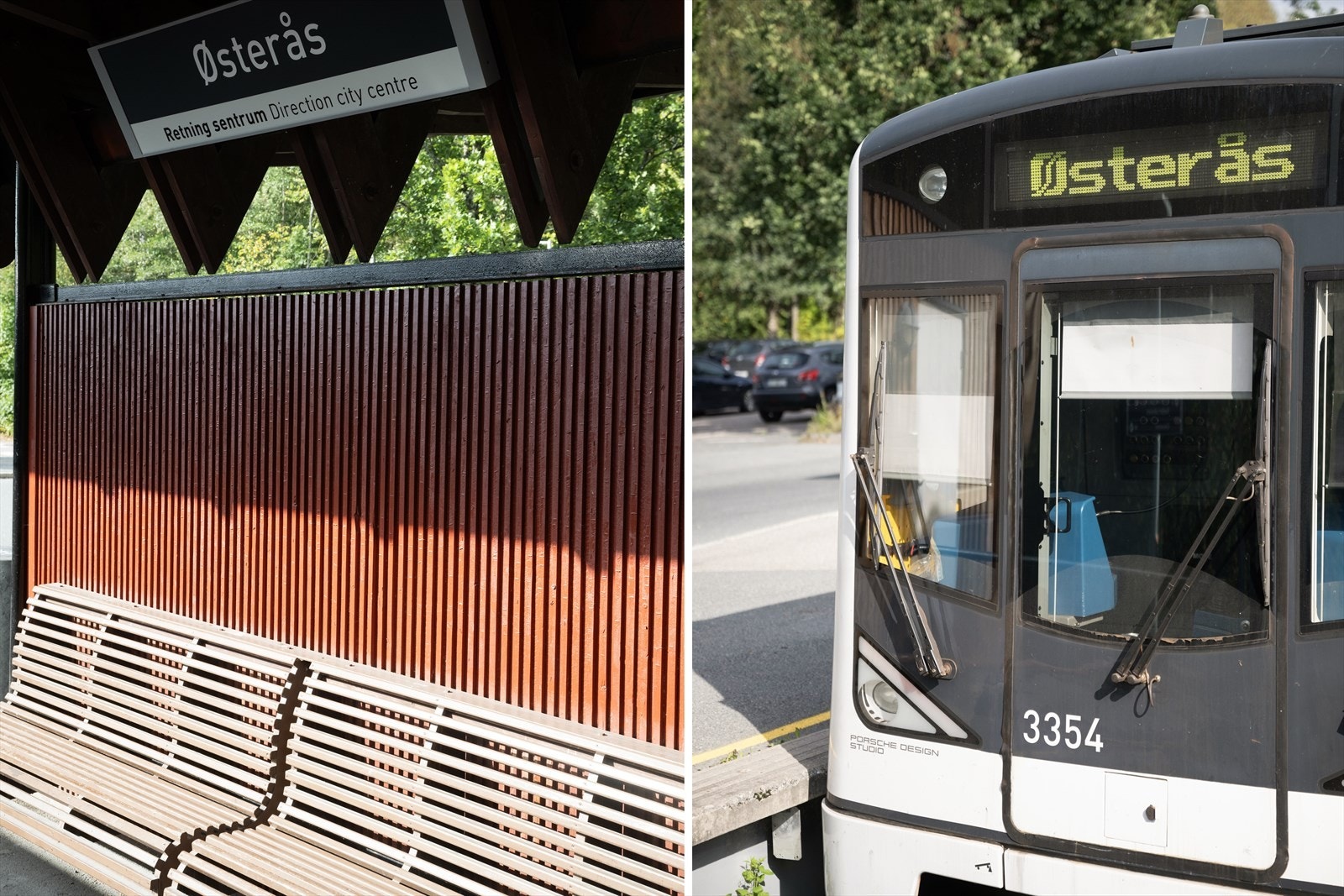 Østerås T-banestasjon ligger ca. 6-8 minutters gange fra boligen, og gir rask forbindelse til Oslo sentrum Galleribilde