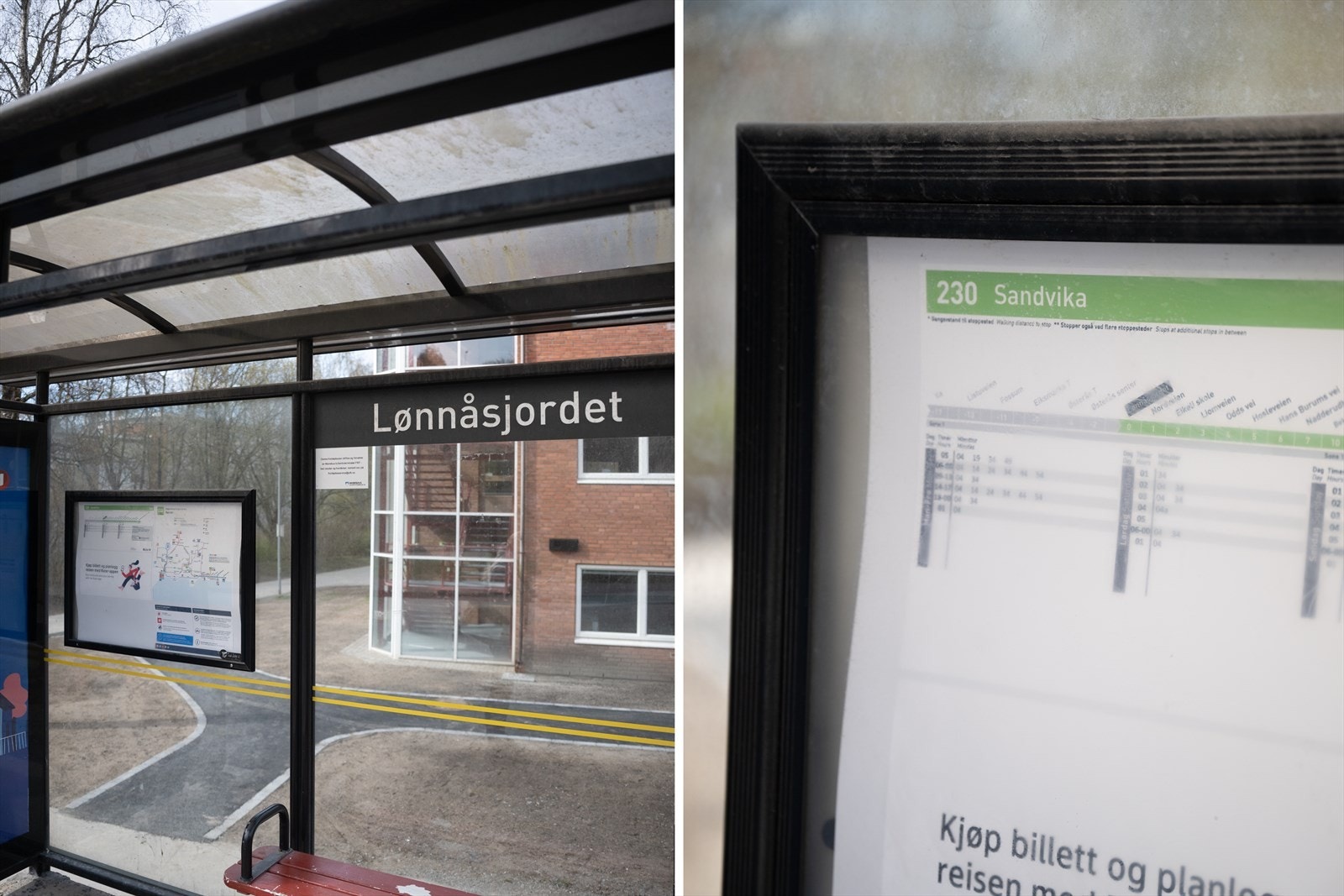 Nærmeste bussholdeplass er "Lønnåsjordet", kun få minutter unna Galleribilde