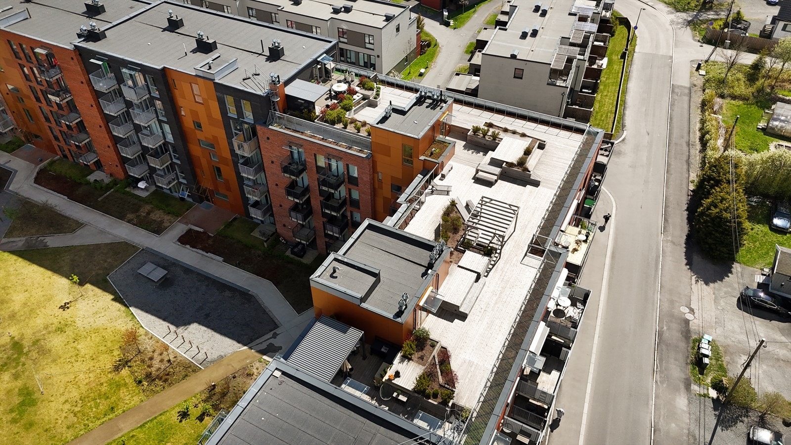 Moderne og tiltalende bebyggelse fra 2021. Galleribilde