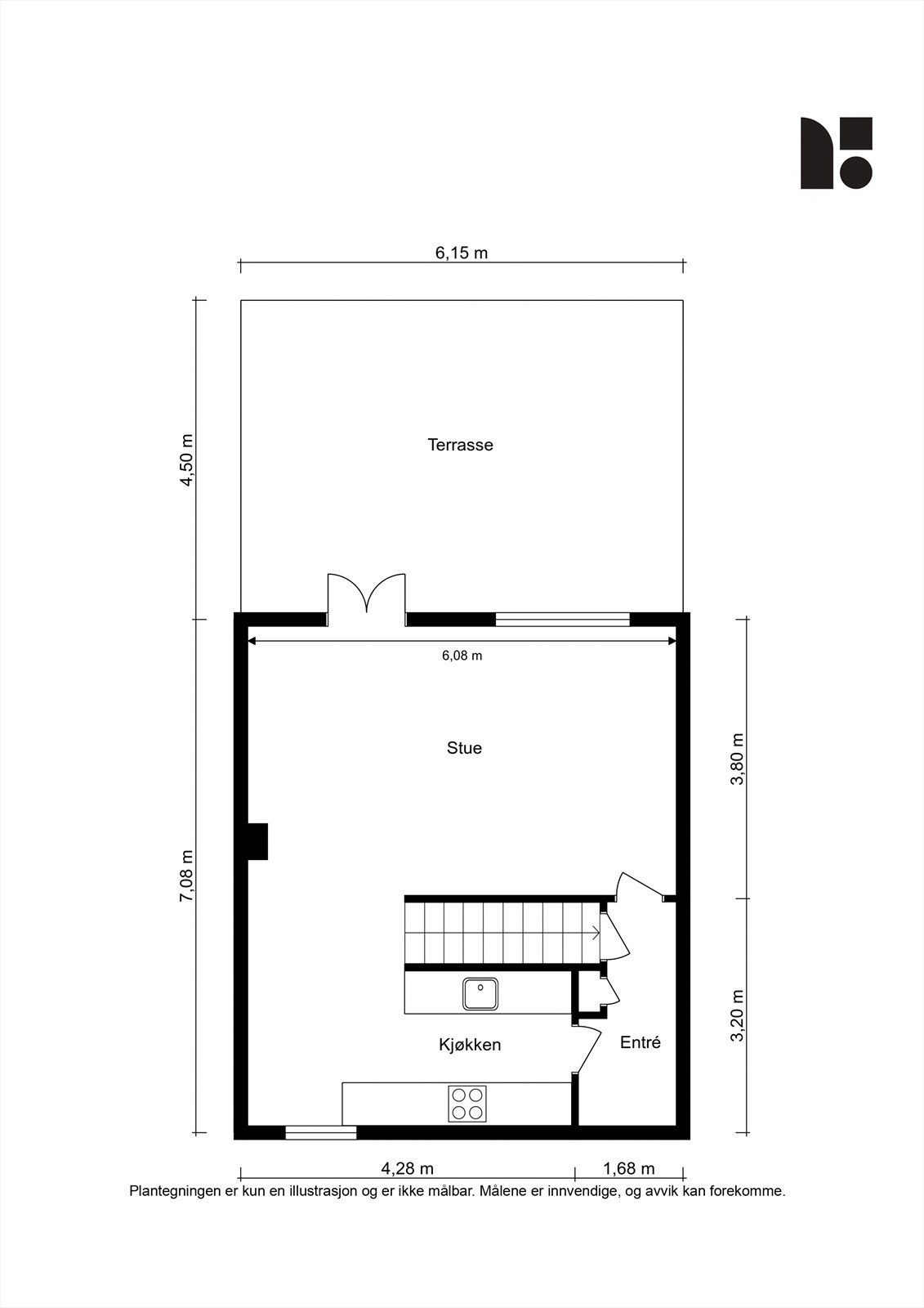 Plantegning 1. etasje Galleribilde
