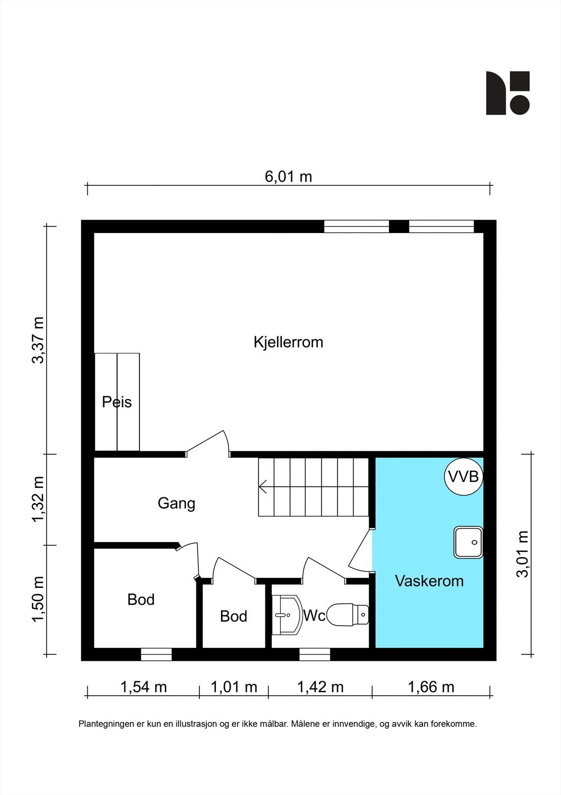 Plantegning kjeller Galleribilde
