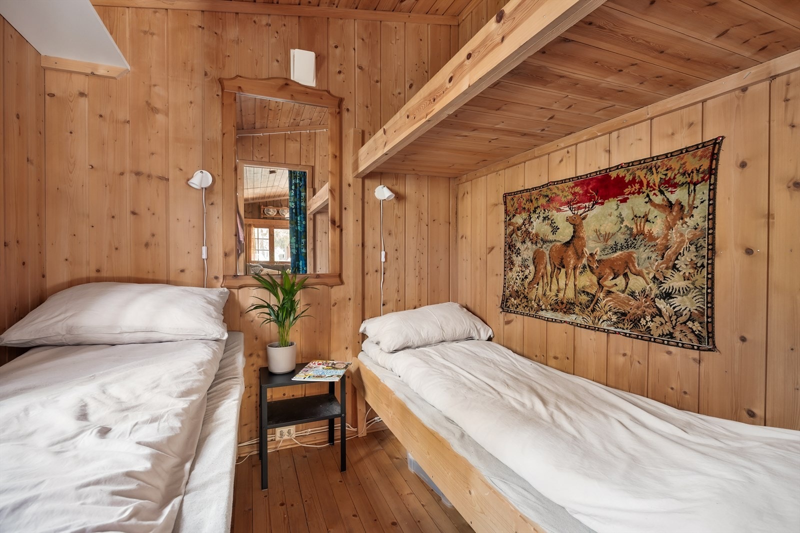 Soverom 2: Rommet har 3 sengeplasser, hvorav én er køyeseng. Fotograf: Petter Aamodt Galleribilde