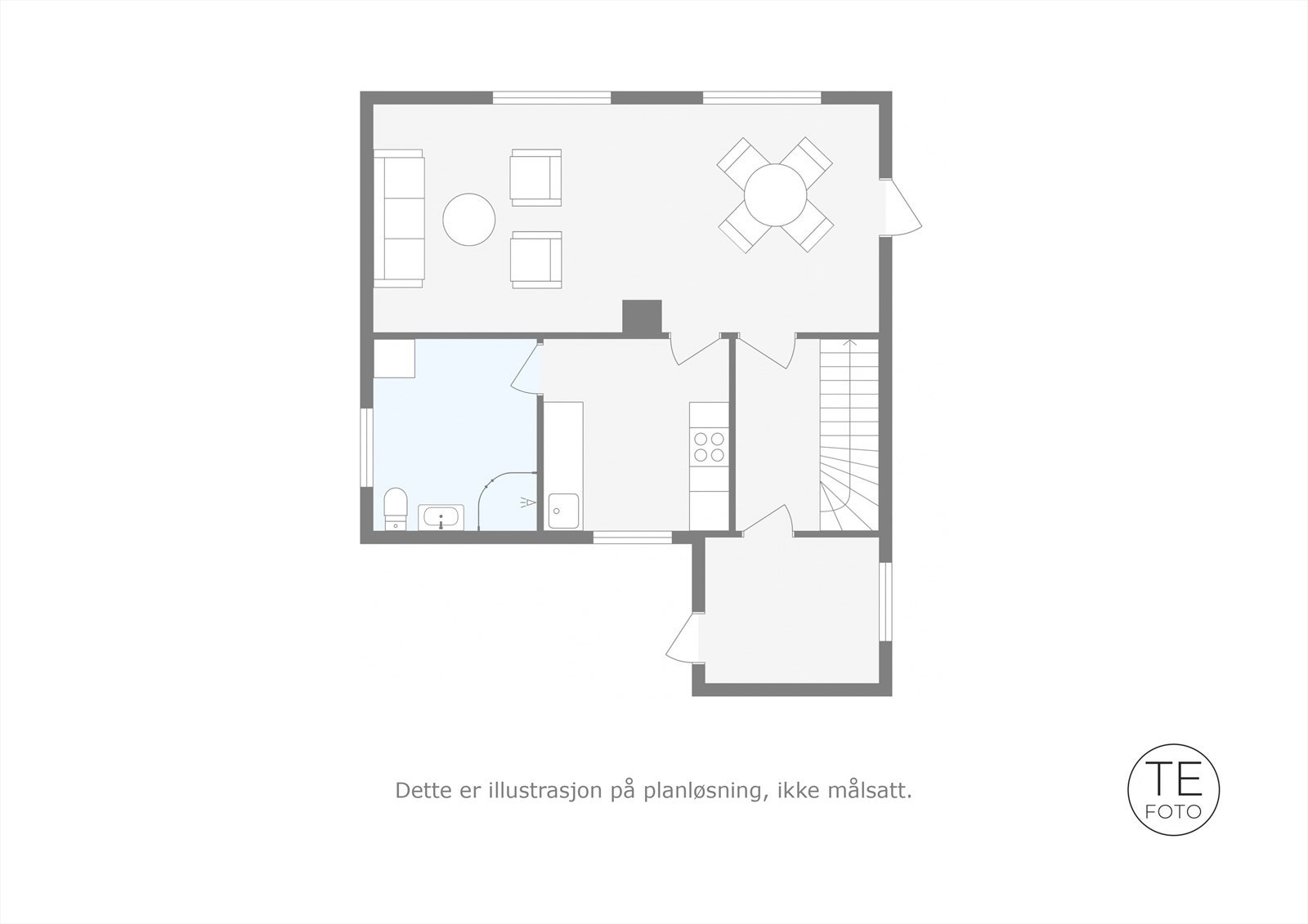 Plantegning 1. Etasje. Galleribilde