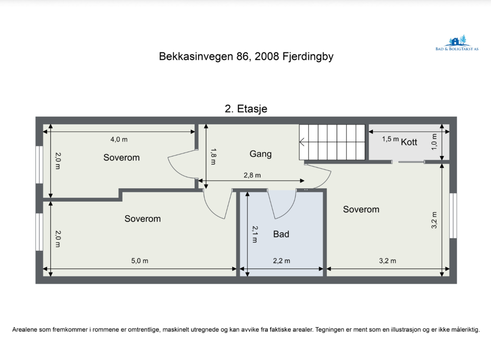 For en ekstra liten oversikt får du først se plantegningen over etasjen. Galleribilde