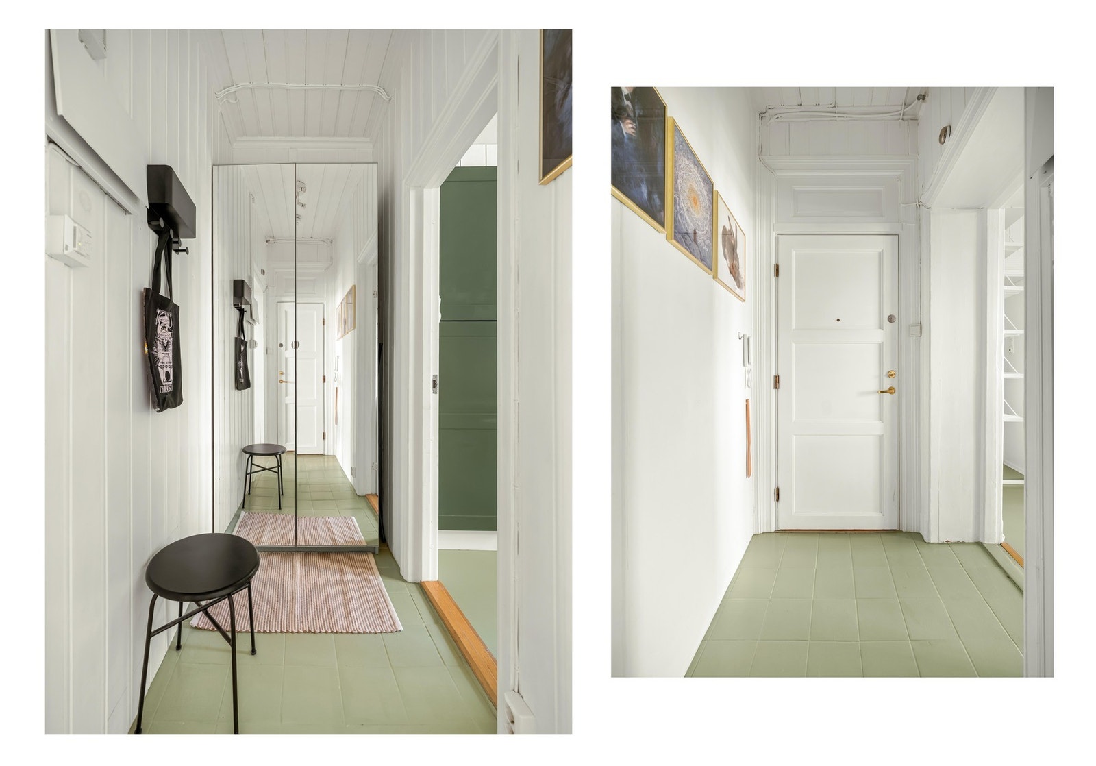 Entreen binder leiligheten fint sammen. Det er godt med oppbevaringsmuligheter i skap. Galleribilde