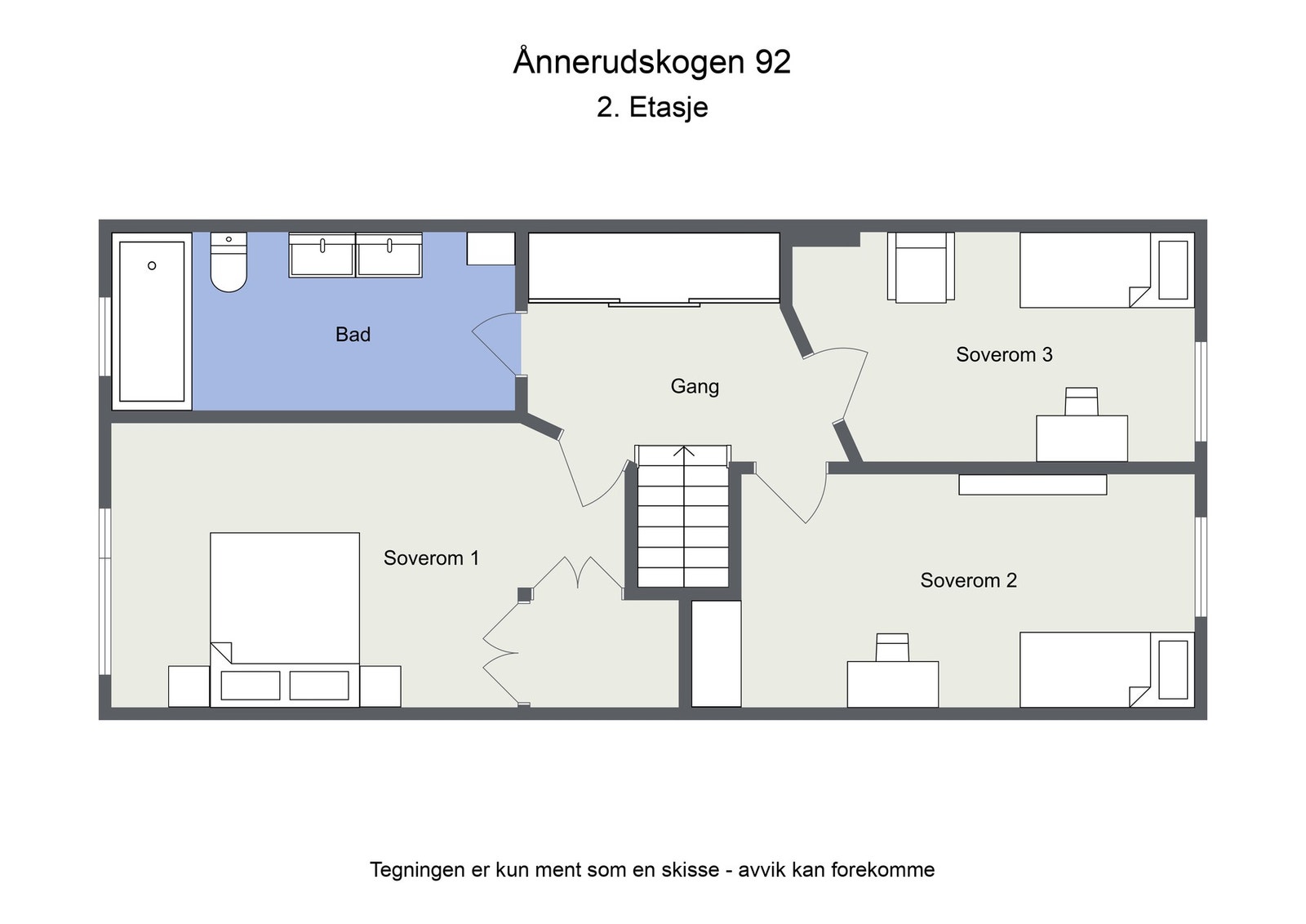 Plantegning 2. etasje. Galleribilde