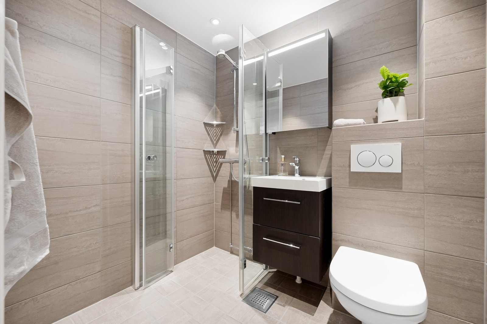 Badet ble oppgradert i regi av borettslaget omkring 2002 og senere overflateoppgradert i 2017. Foto: Martine Eren Jacobsen. Galleribilde