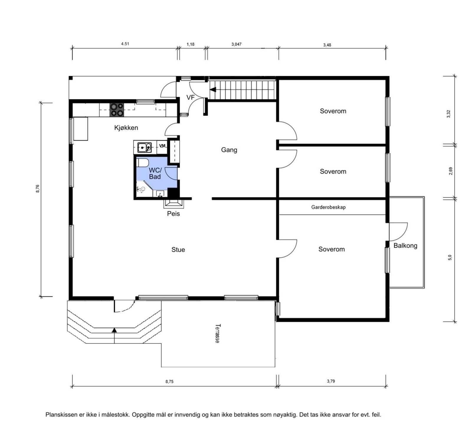 Plantegning 1. etasje Galleribilde