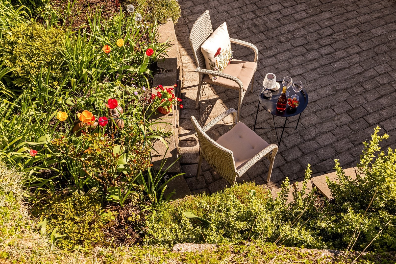 Detaljbilde fra en av uteplassene. Galleribilde