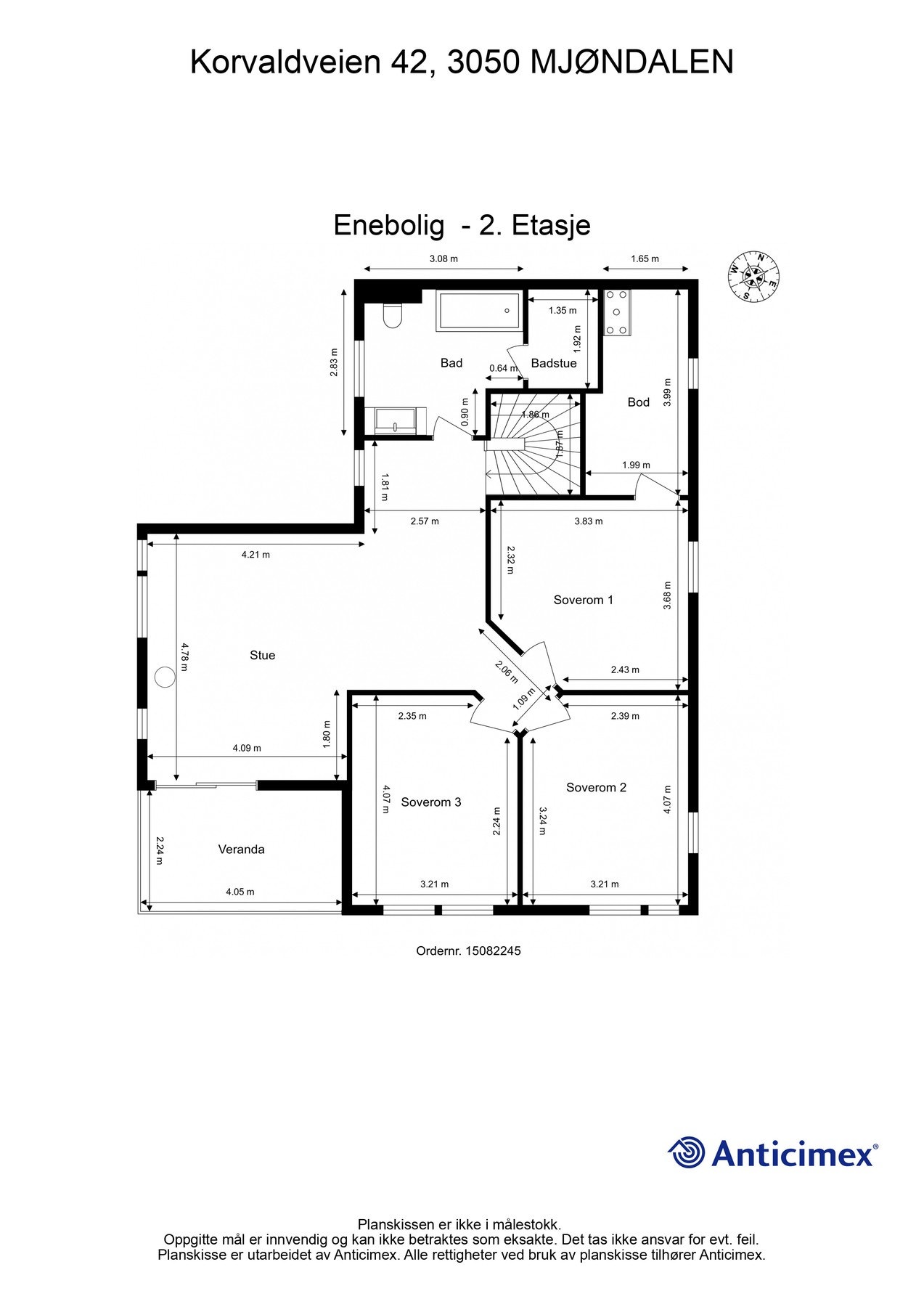 Plantegning 2. etasje Galleribilde