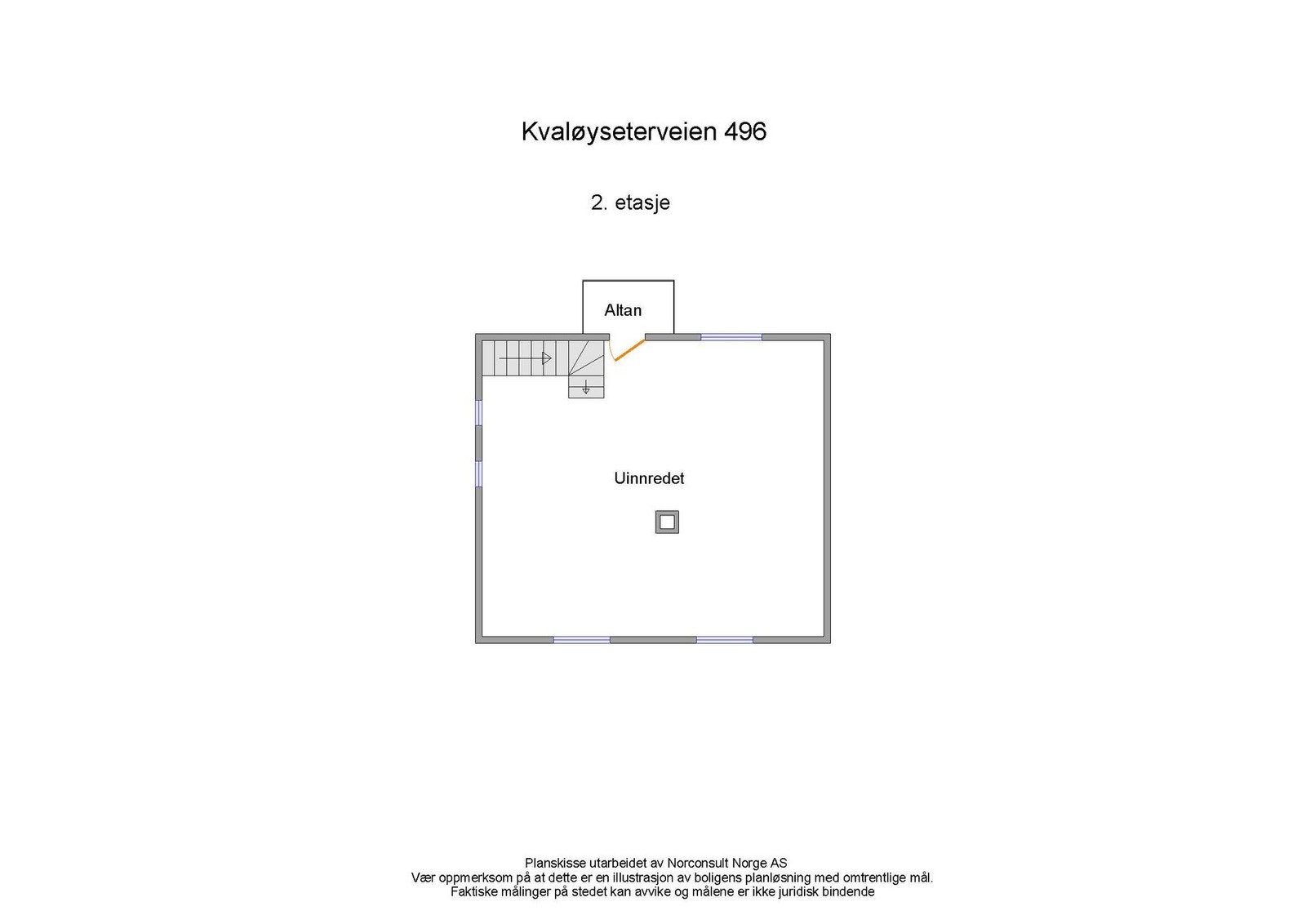 Boligens planskisse 2. Etasje Galleribilde
