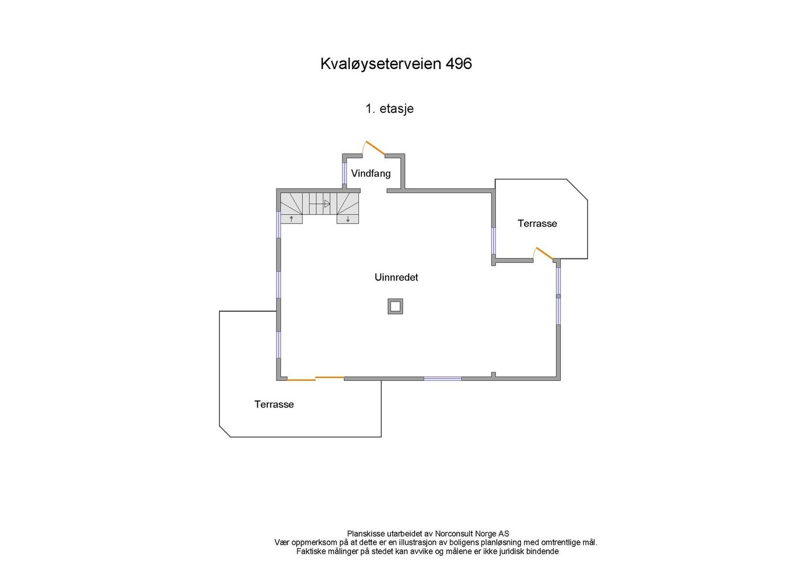 Boligens planskisse - 1. Etasje Galleribilde