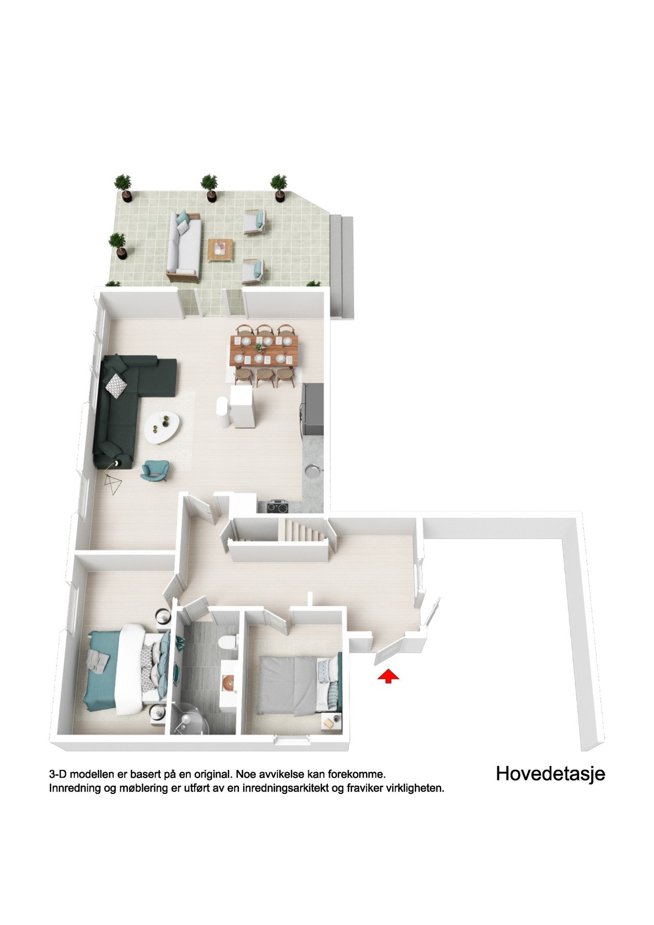 Plantegning 1.etg. Galleribilde