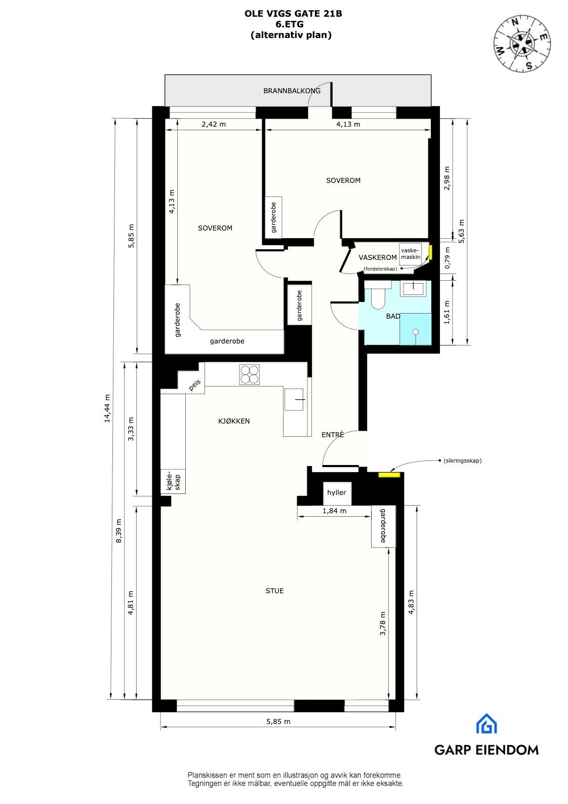 Alternativ plantegning Galleribilde