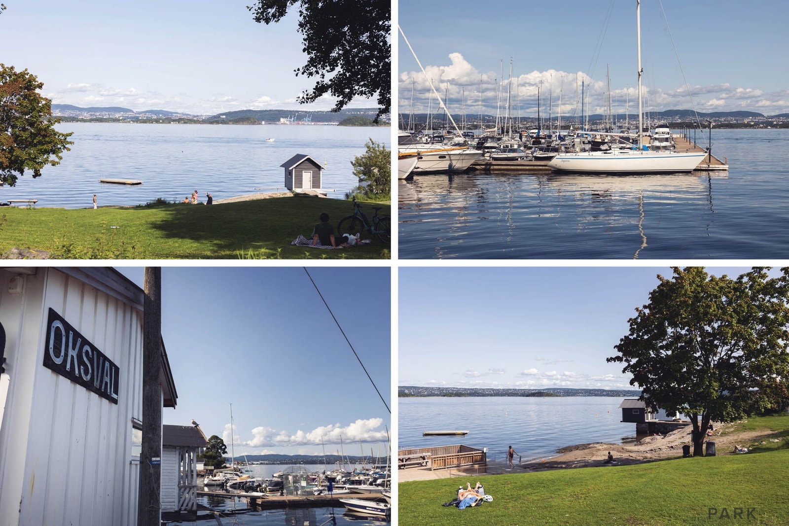 Nesodden har flere fine badeplasser, båthavner og fine turstier langs kysten - her fra Oksval Galleribilde