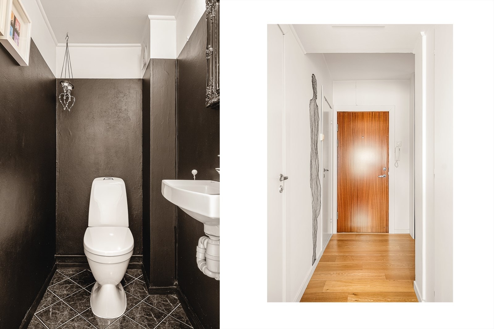 Separat toalettrom ligger vegg i vegg med badet. Galleribilde