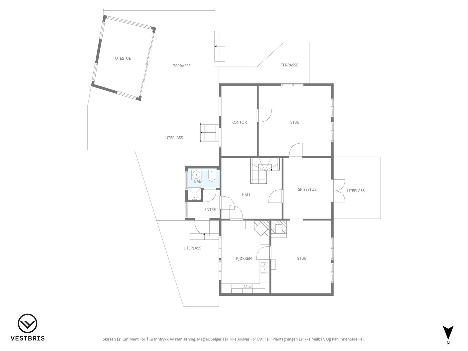 Plantegning - Hovedetasjen Galleribilde