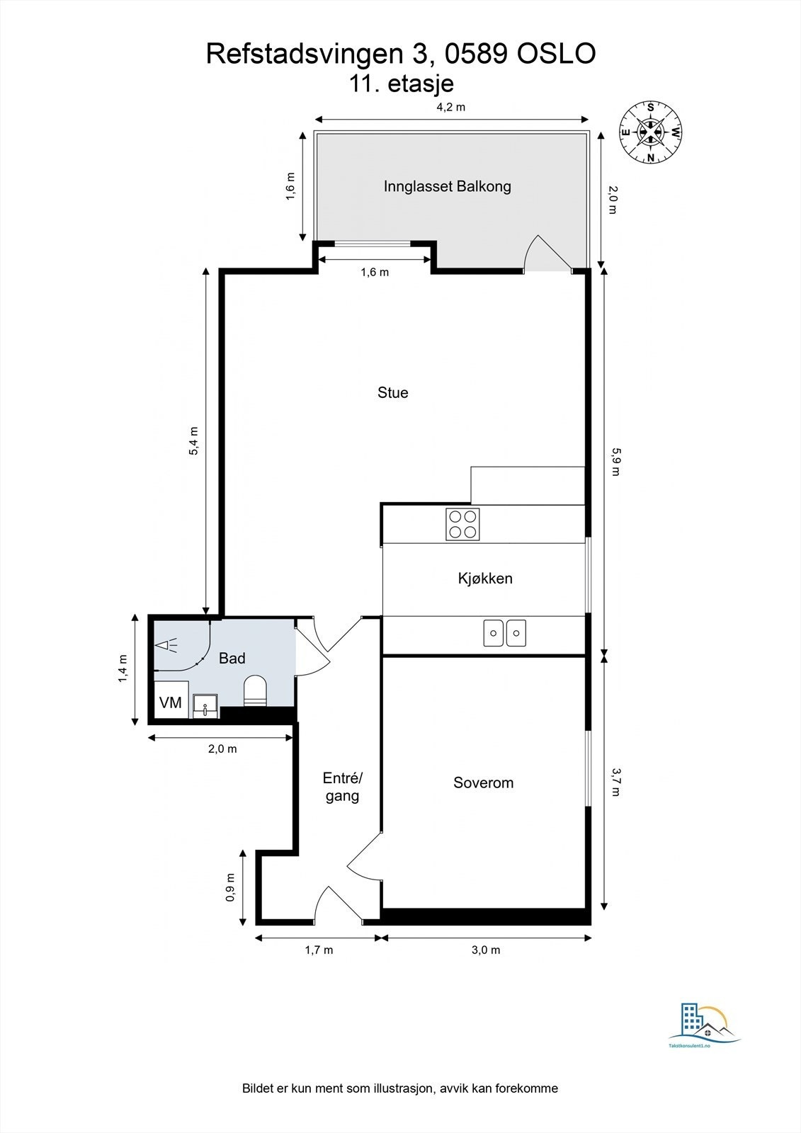 Refstadsvingen 3 - Plantegning Galleribilde