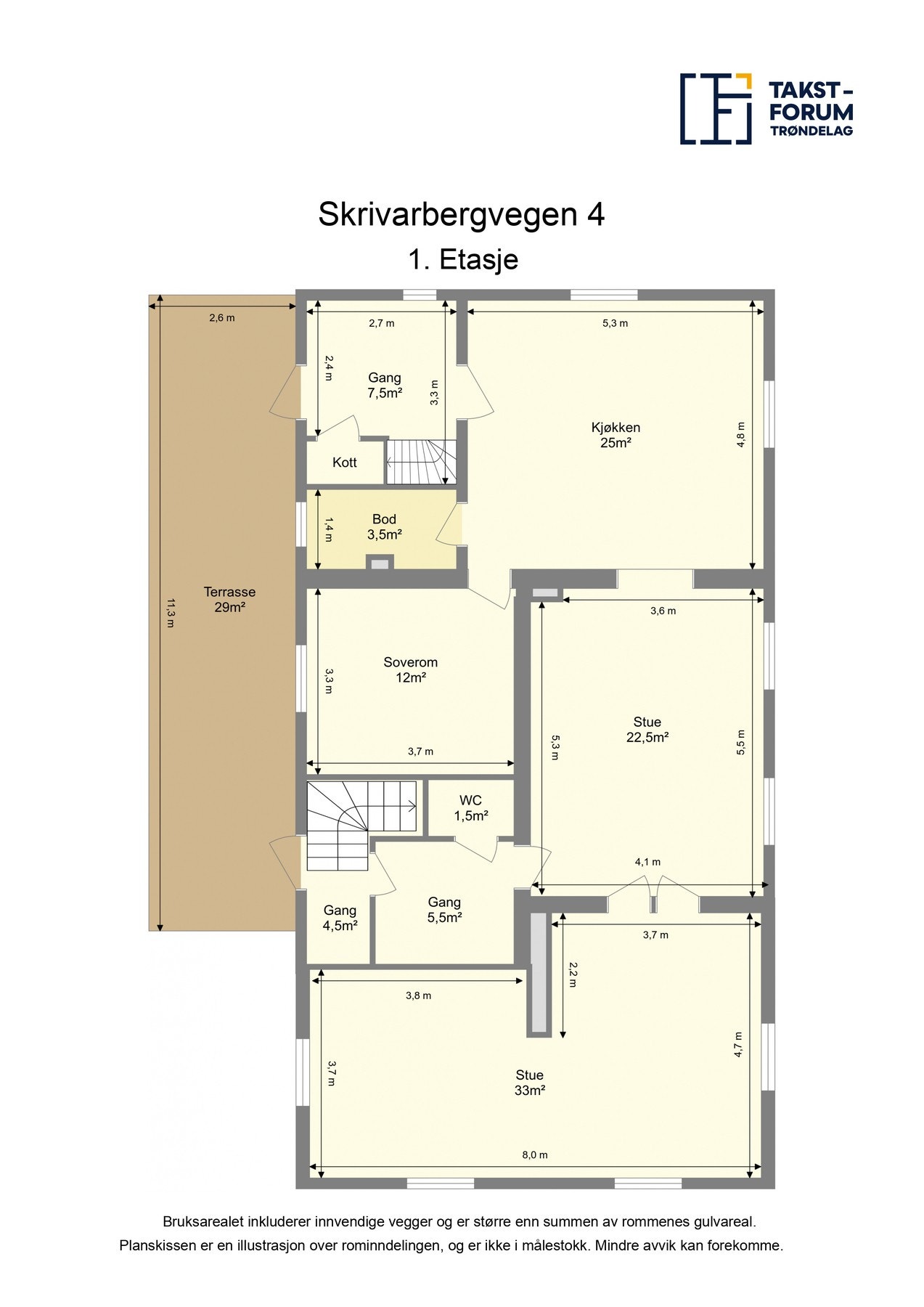 Planskisse Våningshus Galleribilde