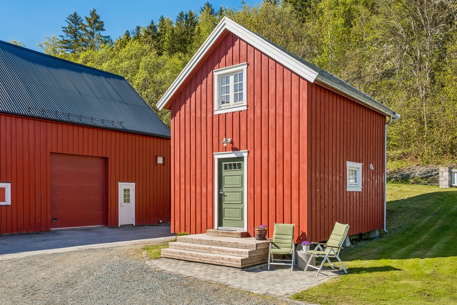 Stabbur renovert i 2023. Det er ikke søkt Levanger kommune om godkjenning Galleribilde