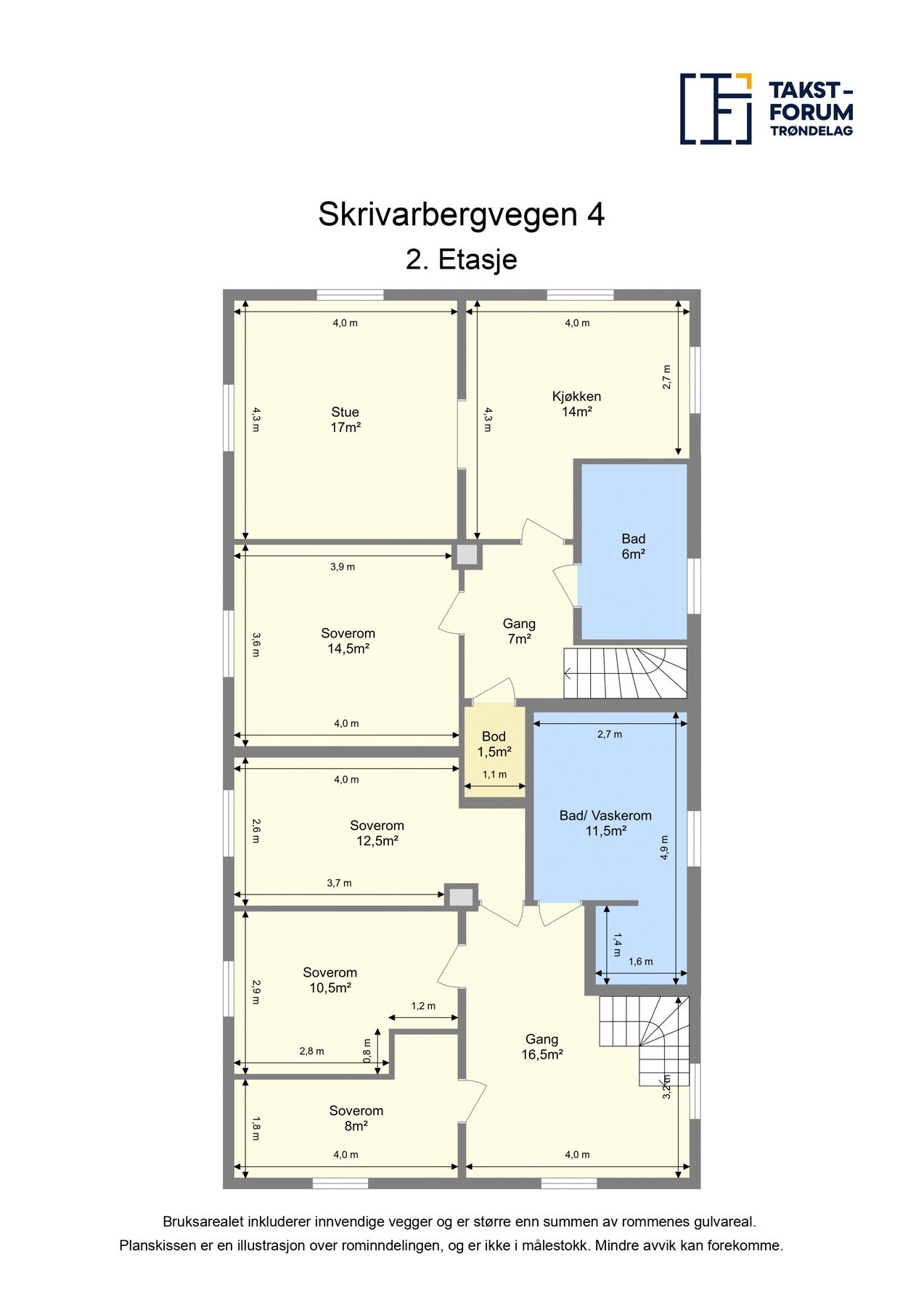 Planskisse Våningshus Galleribilde