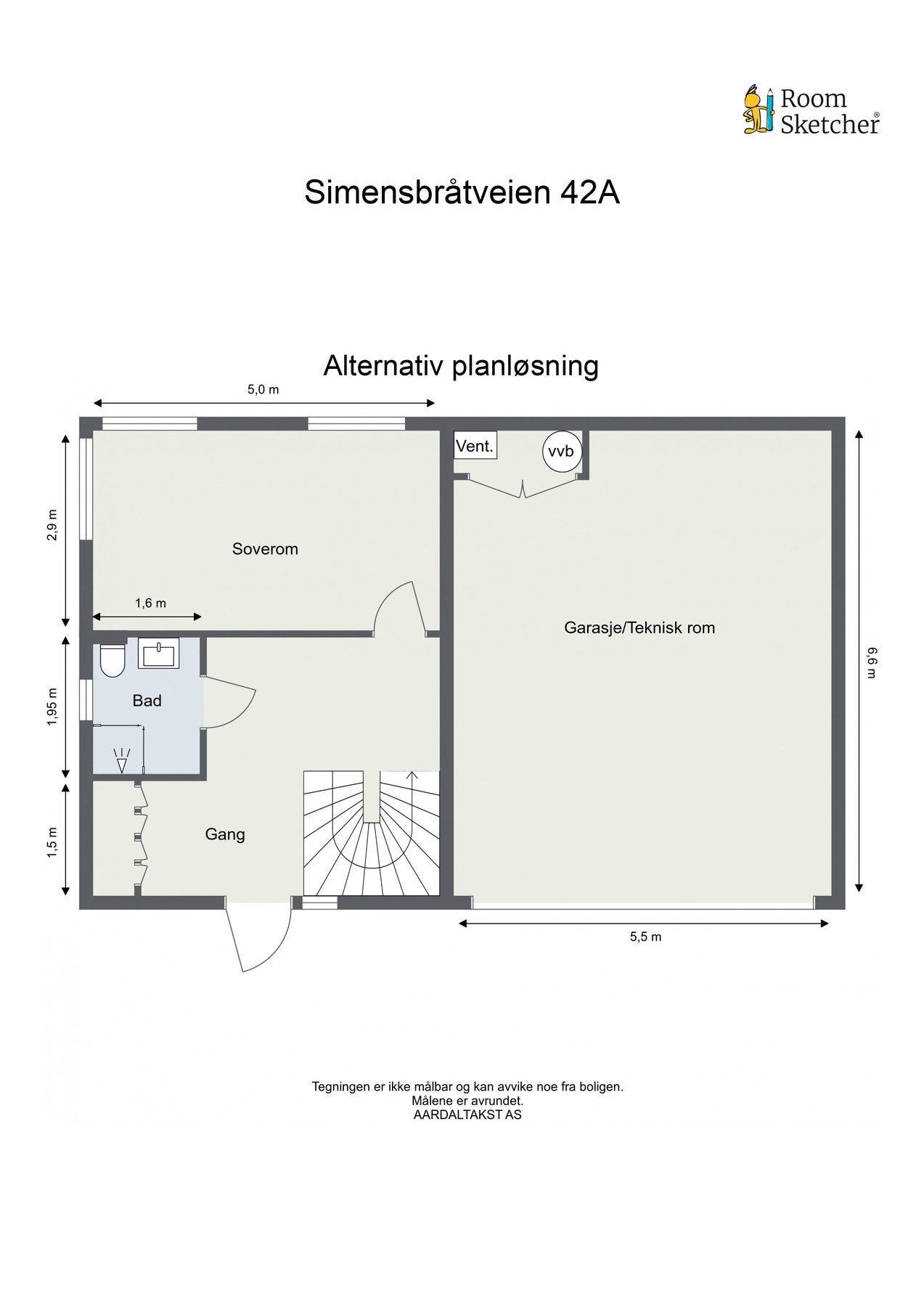Alternativ planløsning første etasje. Galleribilde